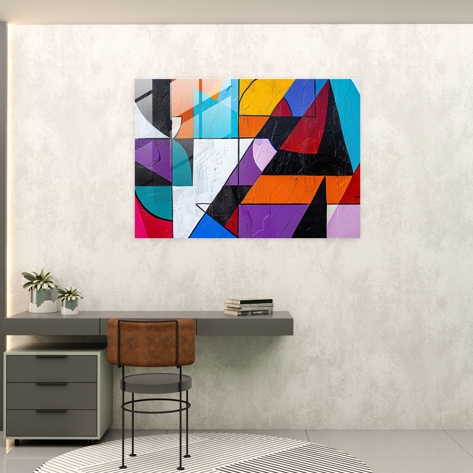 Pablo Picasso Glass Wall Art - Geometric Abstraction - Pablo Picasso, Pablo Picasso, Modern Art, Glass Wall Art