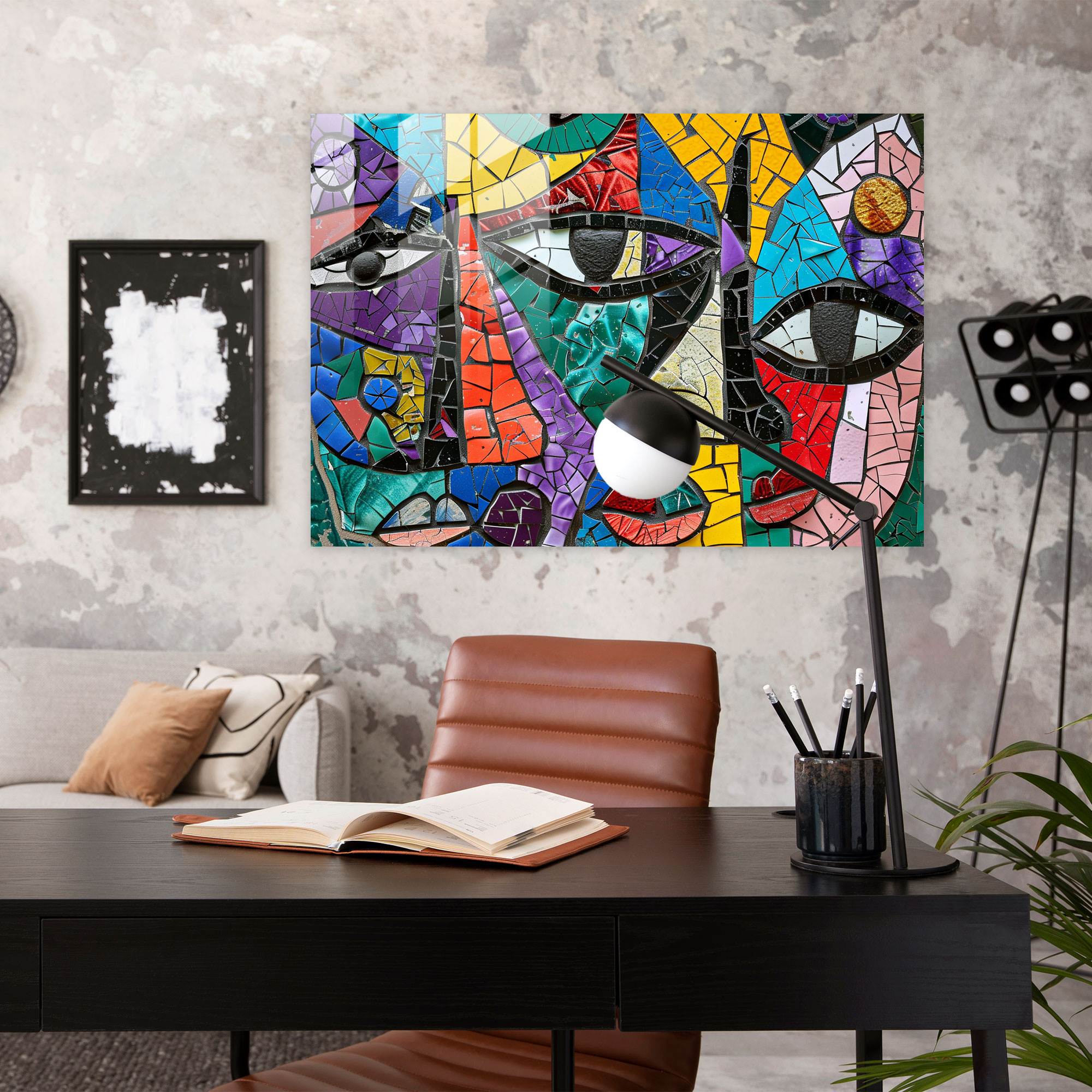 Pablo Picasso Glass Wall Art - Vibrant Mosaic - Pablo Picasso, Mosaic Art, Glass Wall Art, Pablo Picasso