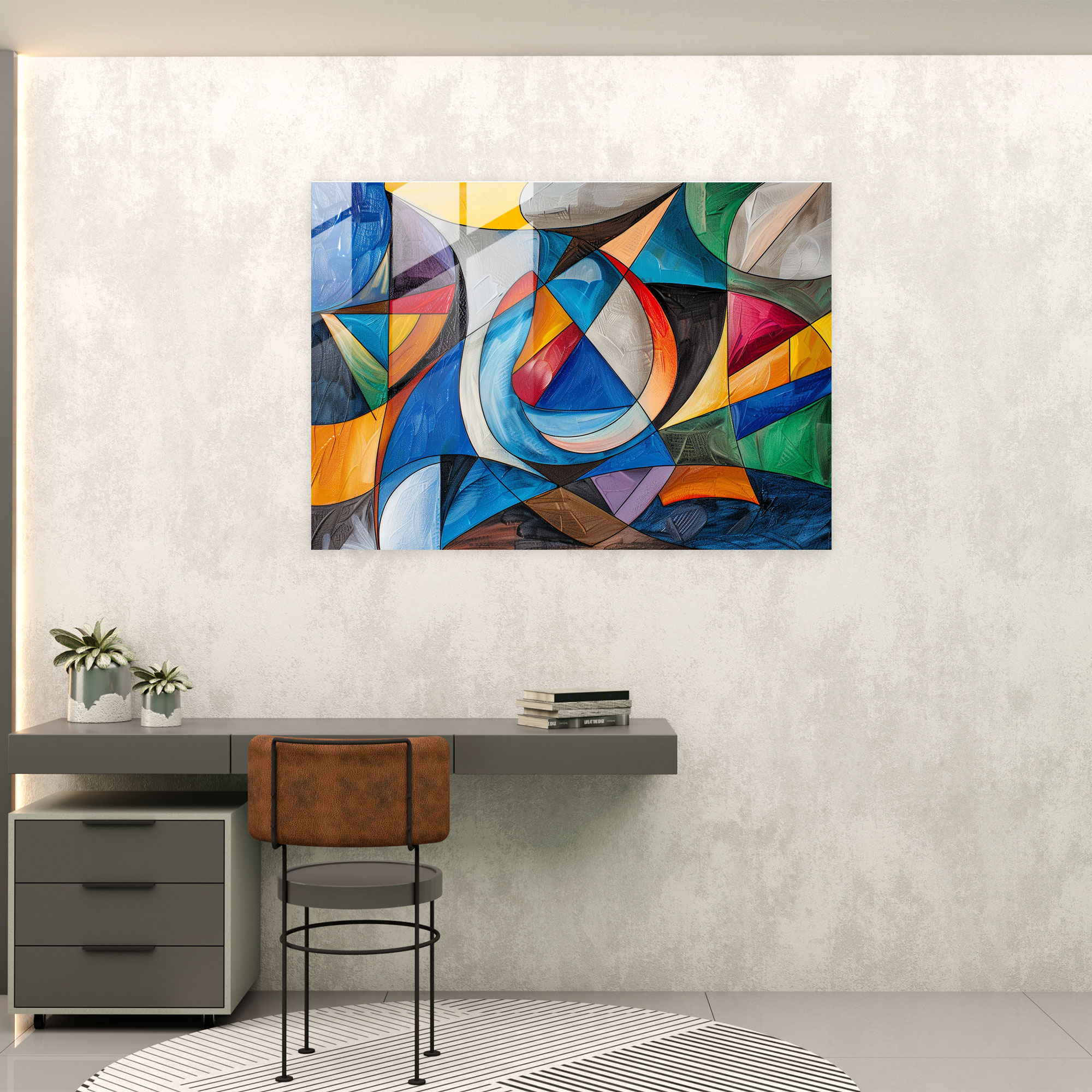 Pablo Picasso Glass Wall Art - Dynamic Composition - Pablo Picasso, Dynamic Art, Glass Wall Art, Modern Art