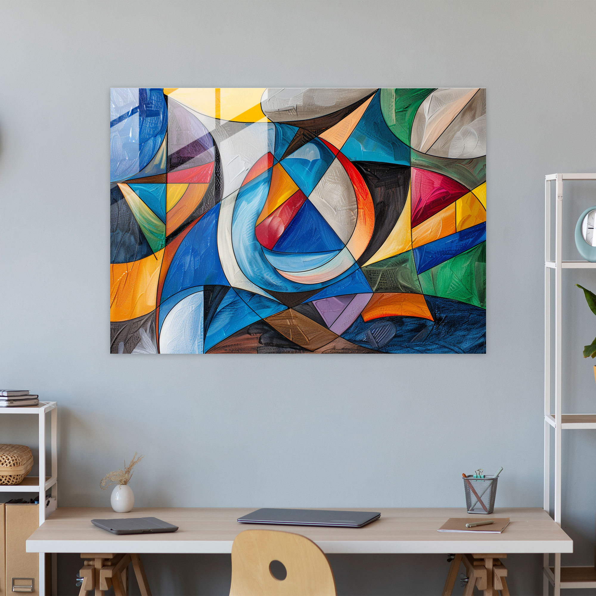 Pablo Picasso Glass Wall Art - Dynamic Composition - Pablo Picasso, Dynamic Art, Glass Wall Art, Modern Art