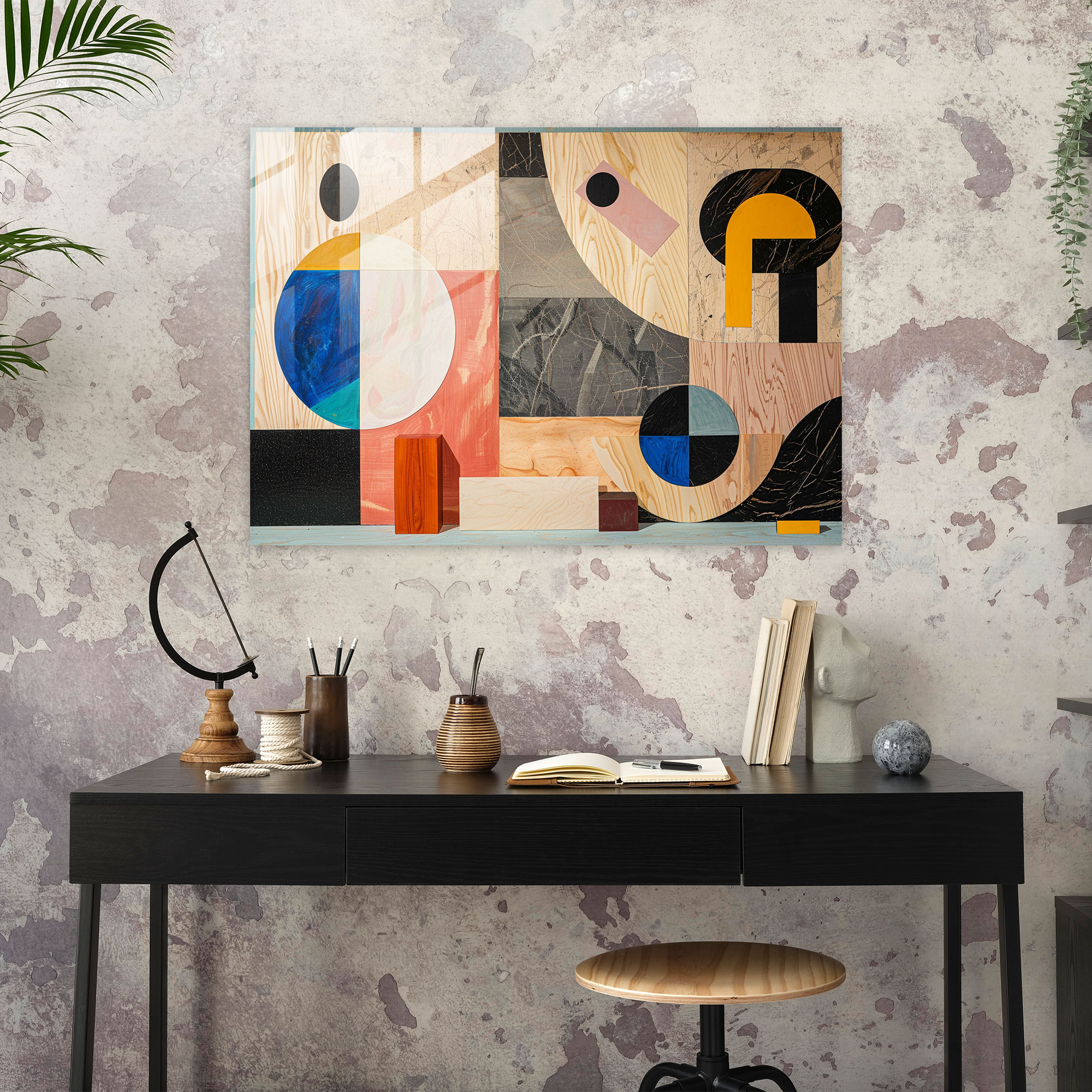 Pablo Picasso Home Decoration - Geometric Patterns - Pablo Picasso, Geometric Art, Home Decoration, Glass Wall Art