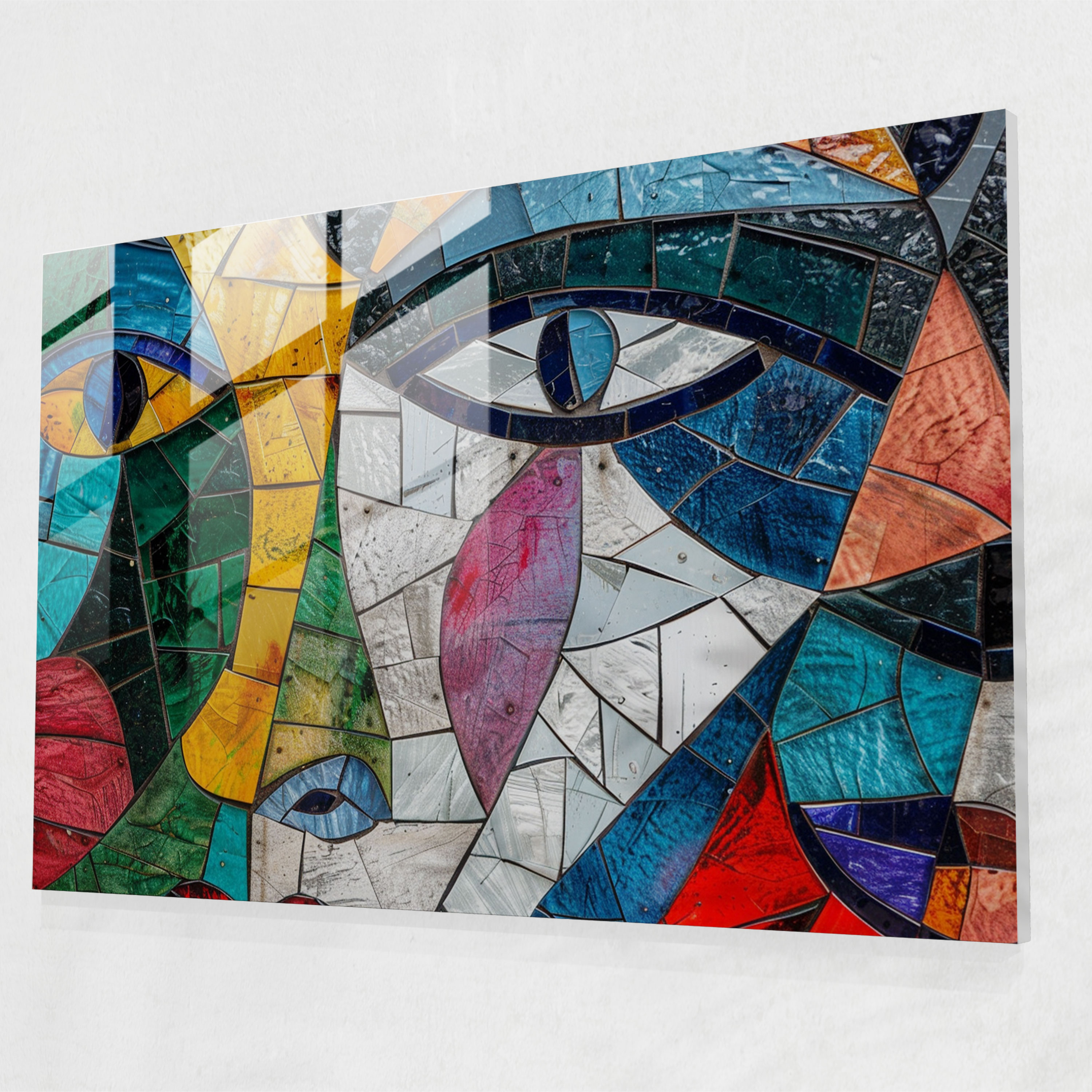 Pablo Picasso Modern Art - Colorful Mosaic - Pablo Picasso, Glass Print, Modern Art, Pablo Picasso