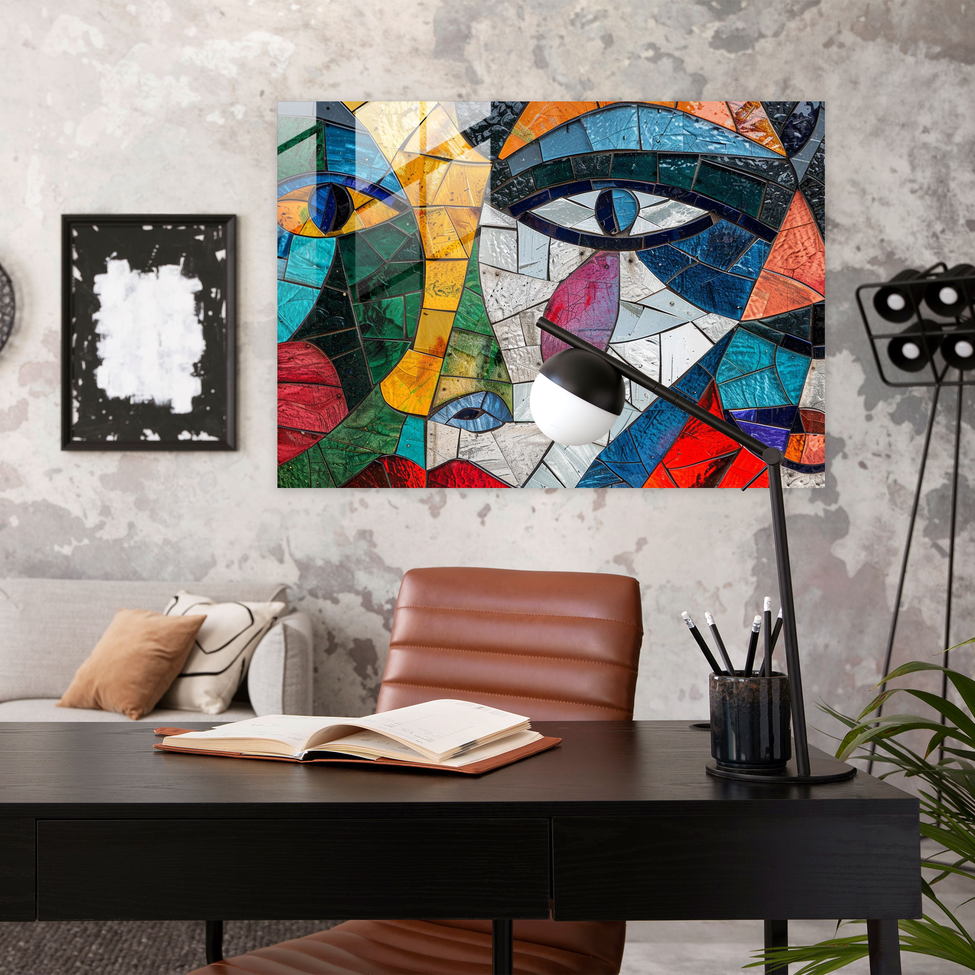 Pablo Picasso Modern Art - Colorful Mosaic - Pablo Picasso, Glass Print, Modern Art, Pablo Picasso