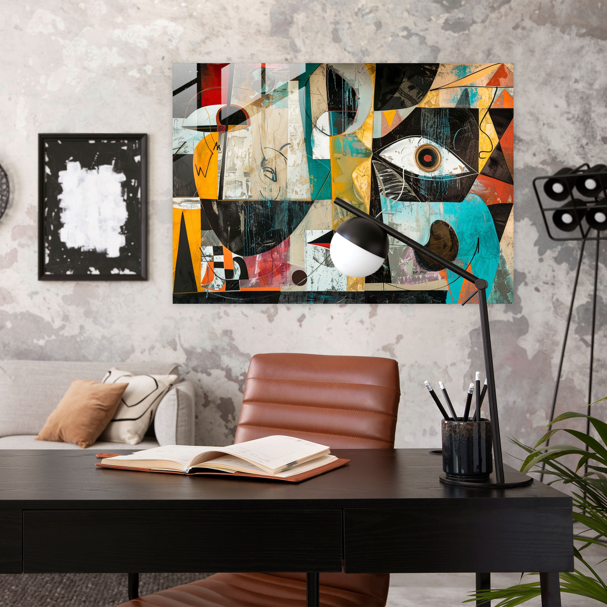 Pablo Picasso Home Decoration - Abstract Collage - Pablo Picasso, Abstract Art, Glass Print, Pablo Picasso