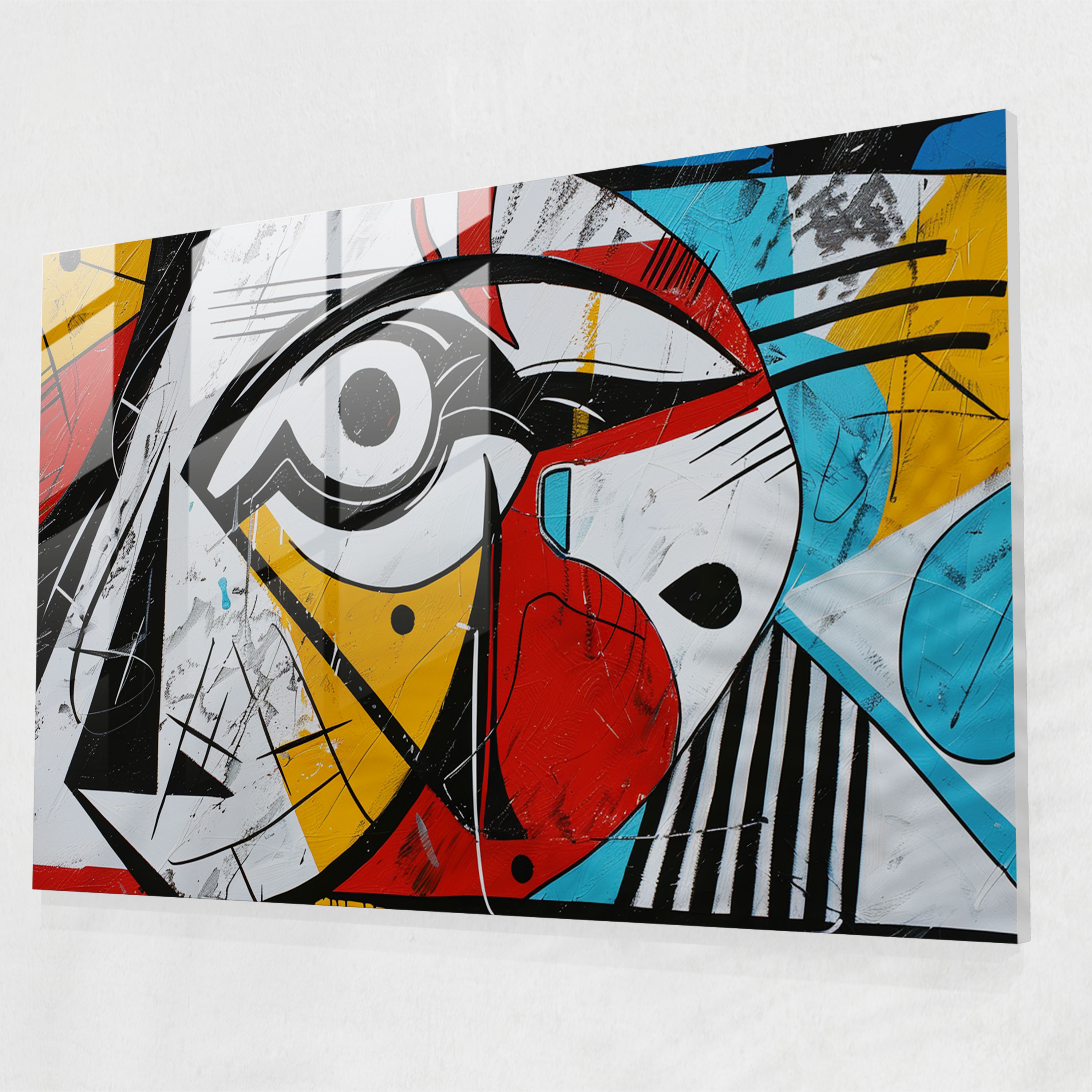 Pablo Picasso Glass Print - Bold Abstract Composition - Pablo Picasso, Modern Art, Bold Colors, Abstract Art