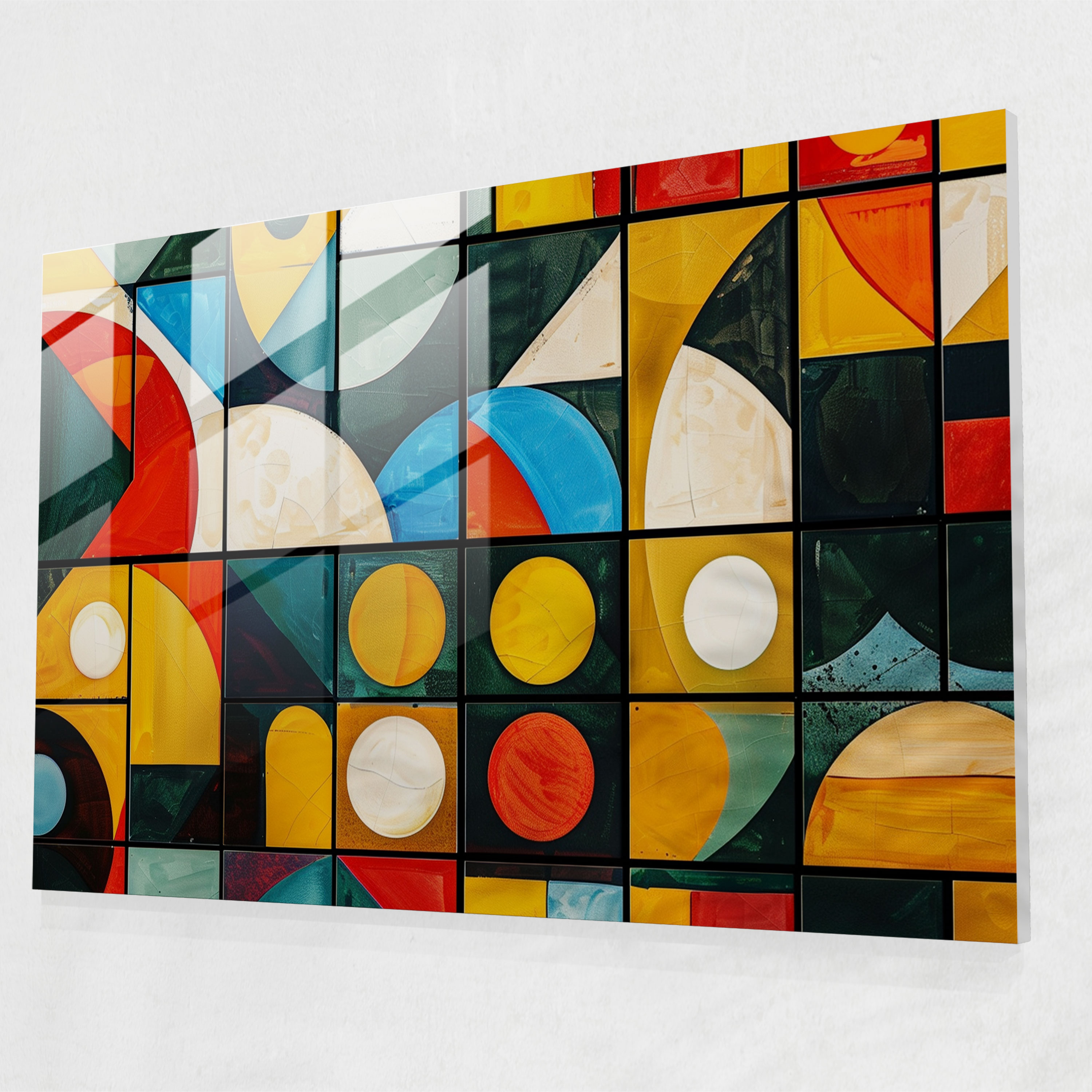Pablo Picasso Glass Print - Abstract Geometric Shapes - Pablo Picasso, Wall Decoration, Glass Print, Glass Wall Art