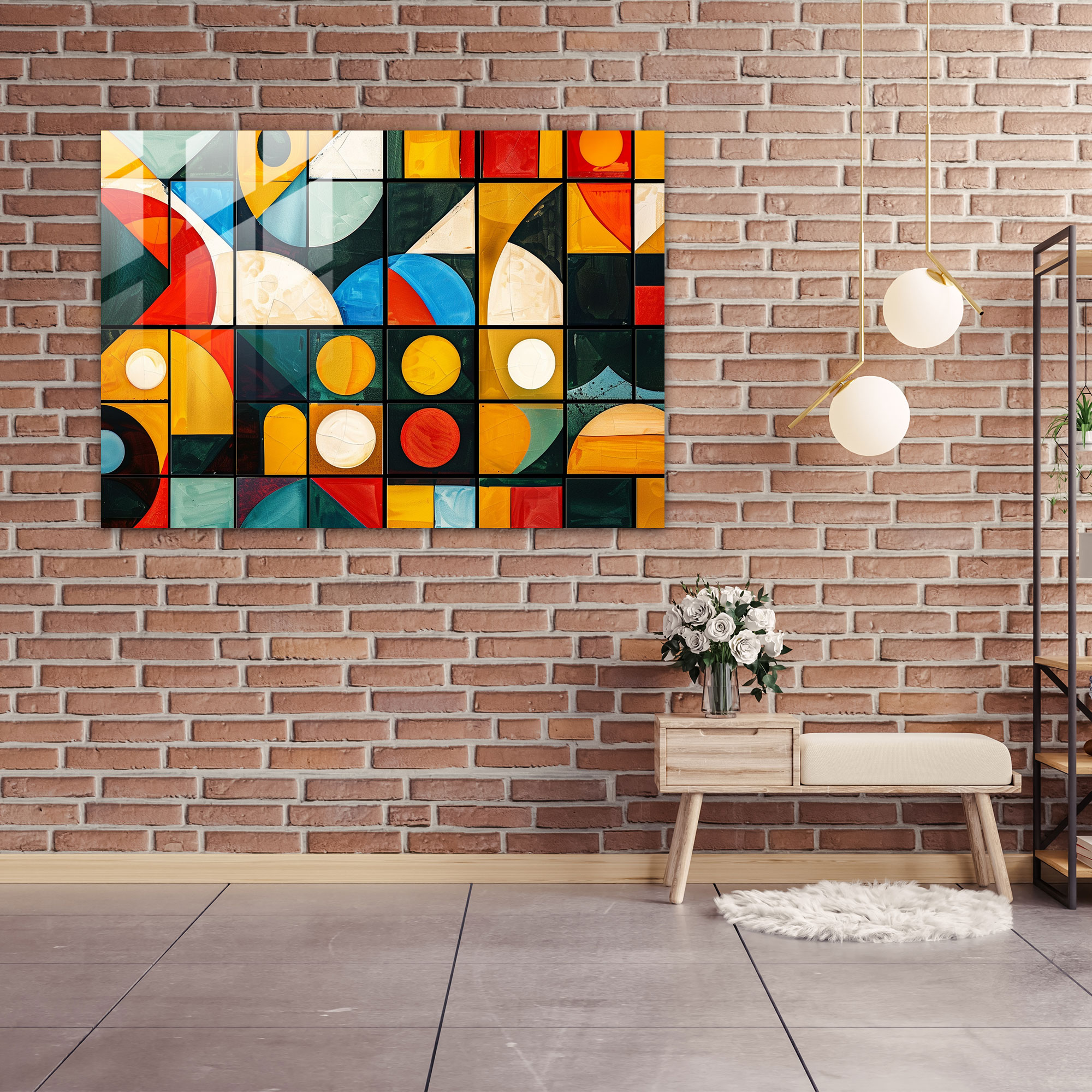 Pablo Picasso Glass Print - Abstract Geometric Shapes - Pablo Picasso, Wall Decoration, Glass Print, Glass Wall Art
