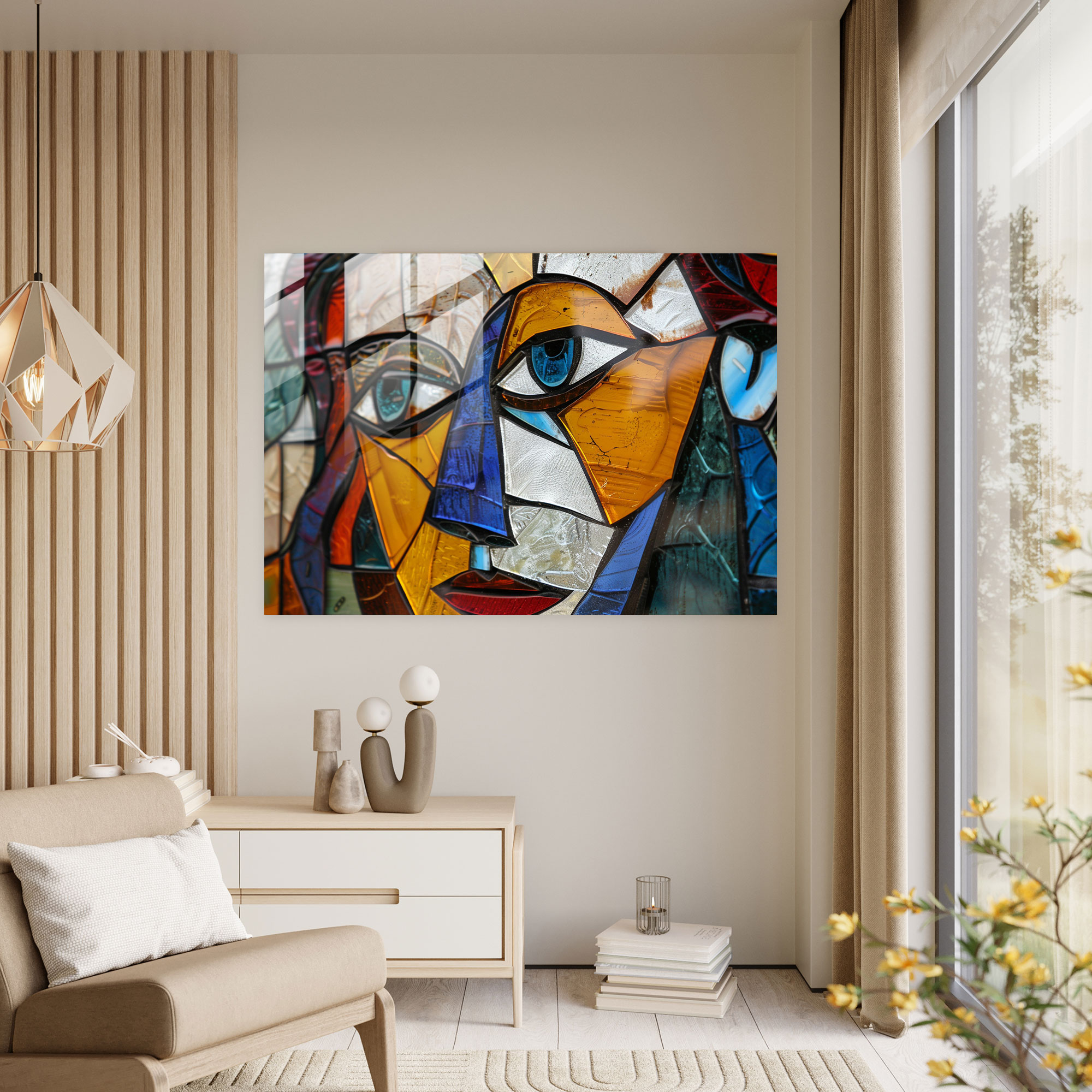 Pablo Picasso Glass Wall Art - Cubist Portrait Of A Woman - Pablo Picasso, Home Decoration, Modern Art, Glass Wall Art