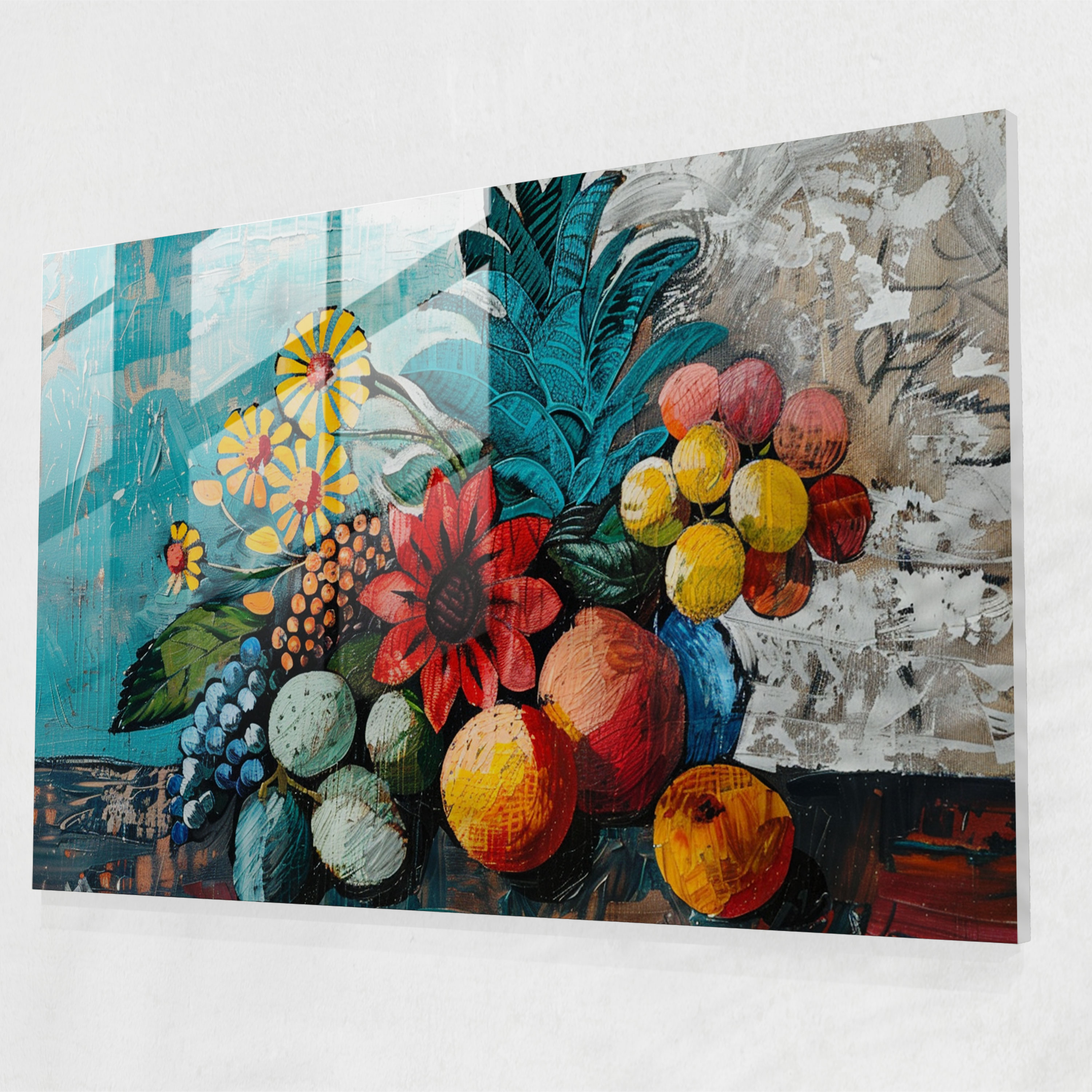 Pablo Picasso Home Decoration - Colorful Still Life - Pablo Picasso, Home Decoration, Glass Print, Wall Decoration