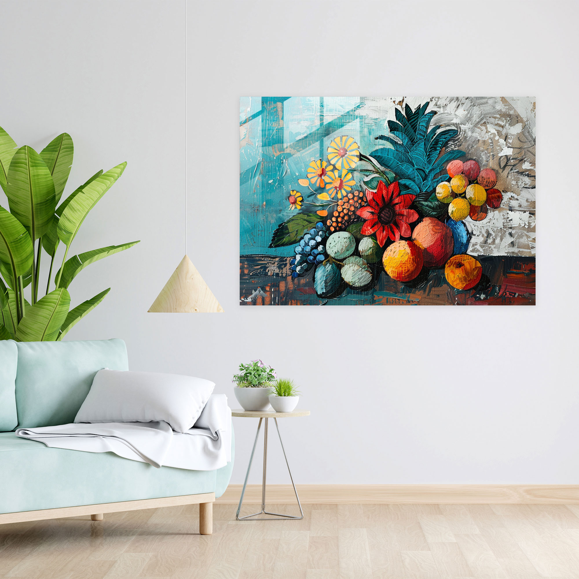Pablo Picasso Home Decoration - Colorful Still Life - Pablo Picasso, Home Decoration, Glass Print, Wall Decoration