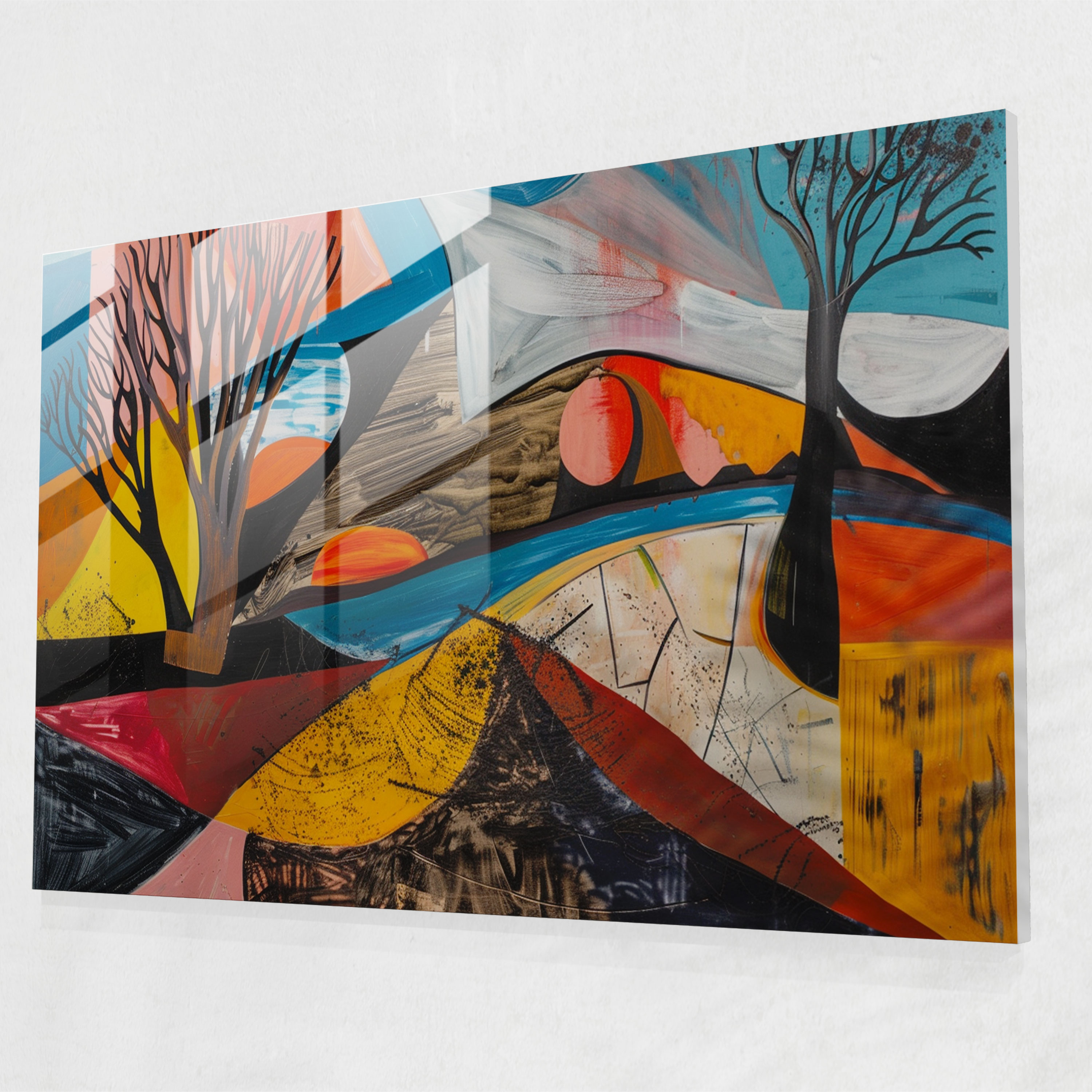 Pablo Picasso Wall Decoration - Surreal Abstract Landscape - Pablo Picasso, Glass Print, Modern Art, Glass Art