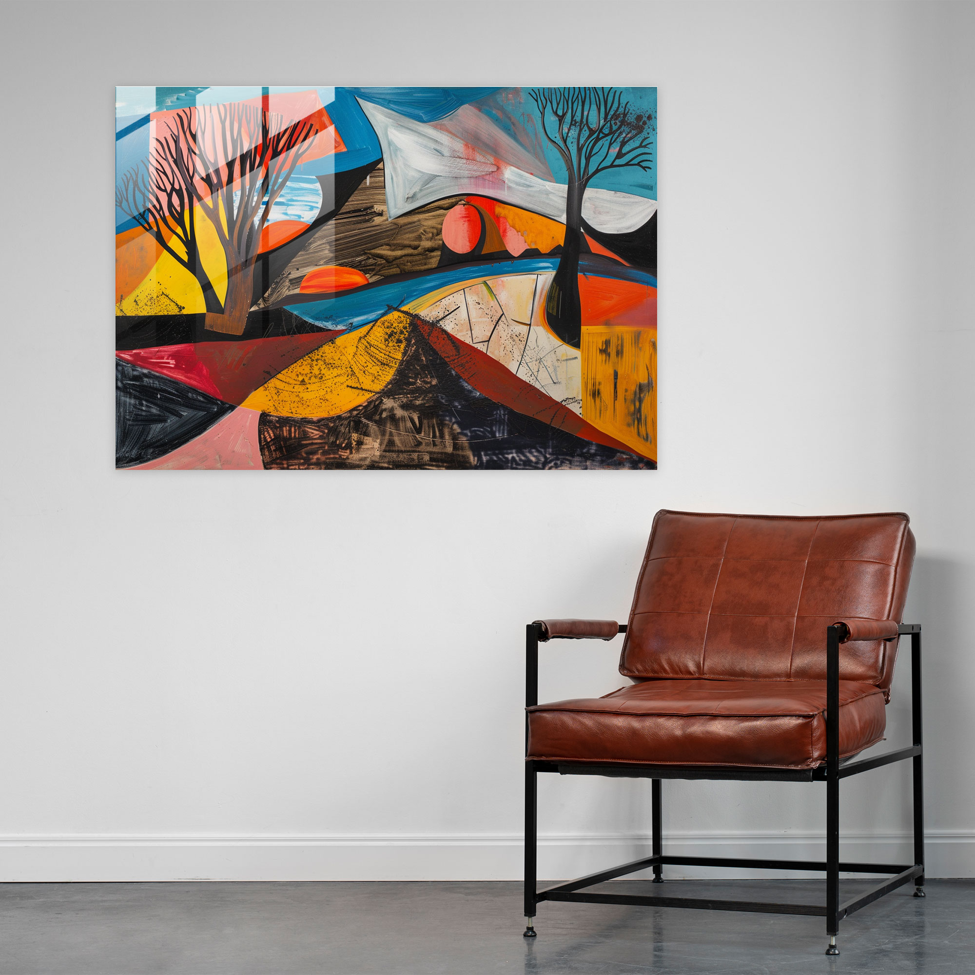 Pablo Picasso Wall Decoration - Surreal Abstract Landscape - Pablo Picasso, Glass Print, Modern Art, Glass Art