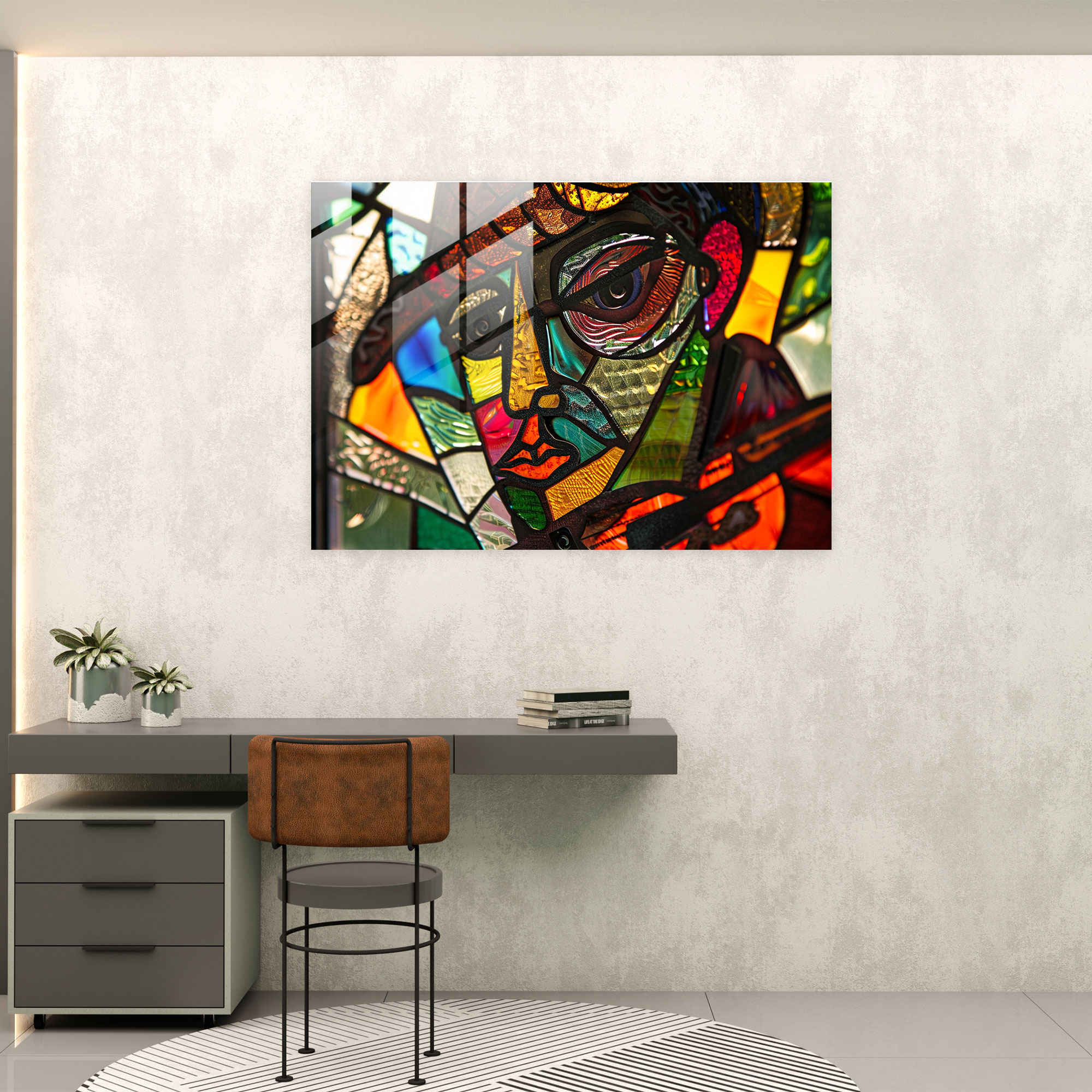Pablo Picasso Glass Art - Portrait Of A Musician - Pablo Picasso, Wall Decoration, Pablo Picasso, Modern Art