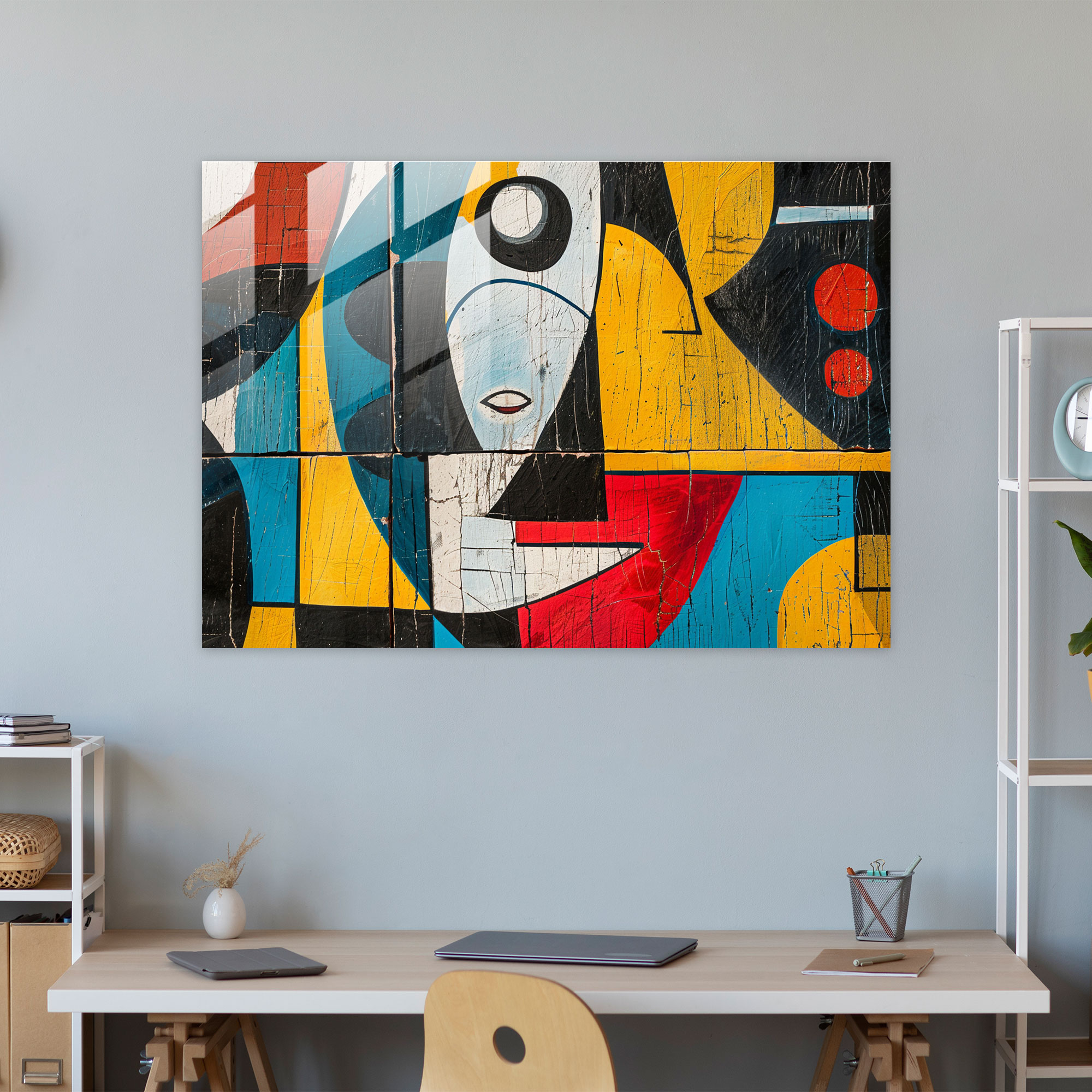 Pablo Picasso Modern Art - Abstract Composition - Pablo Picasso, Modern Art, Glass Art, Home Decoration