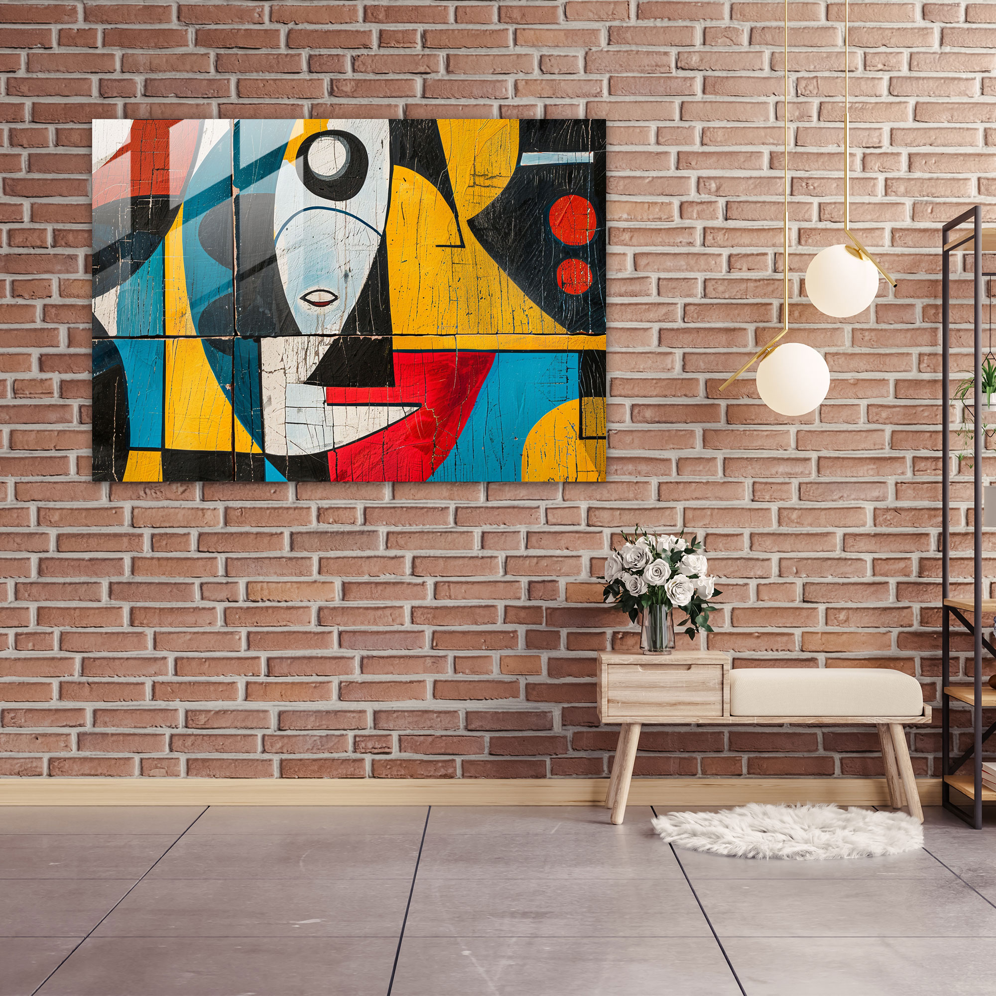 Pablo Picasso Modern Art - Abstract Composition - Pablo Picasso, Modern Art, Glass Art, Home Decoration