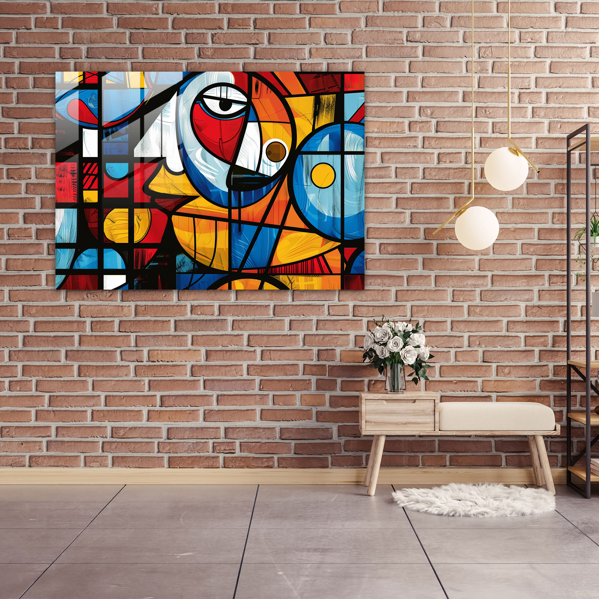 Pablo Picasso Glass Print Home Decoration - Pablo Picasso, Pablo Picasso, Abstract Art, Glass Print