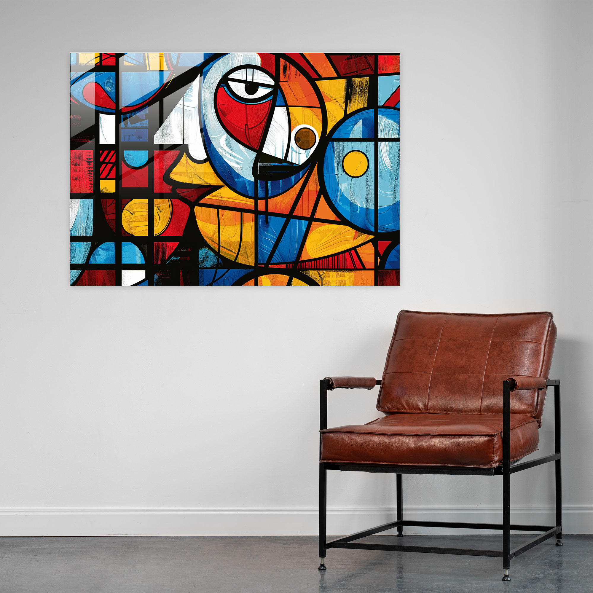 Pablo Picasso Glass Print Home Decoration - Pablo Picasso, Pablo Picasso, Abstract Art, Glass Print