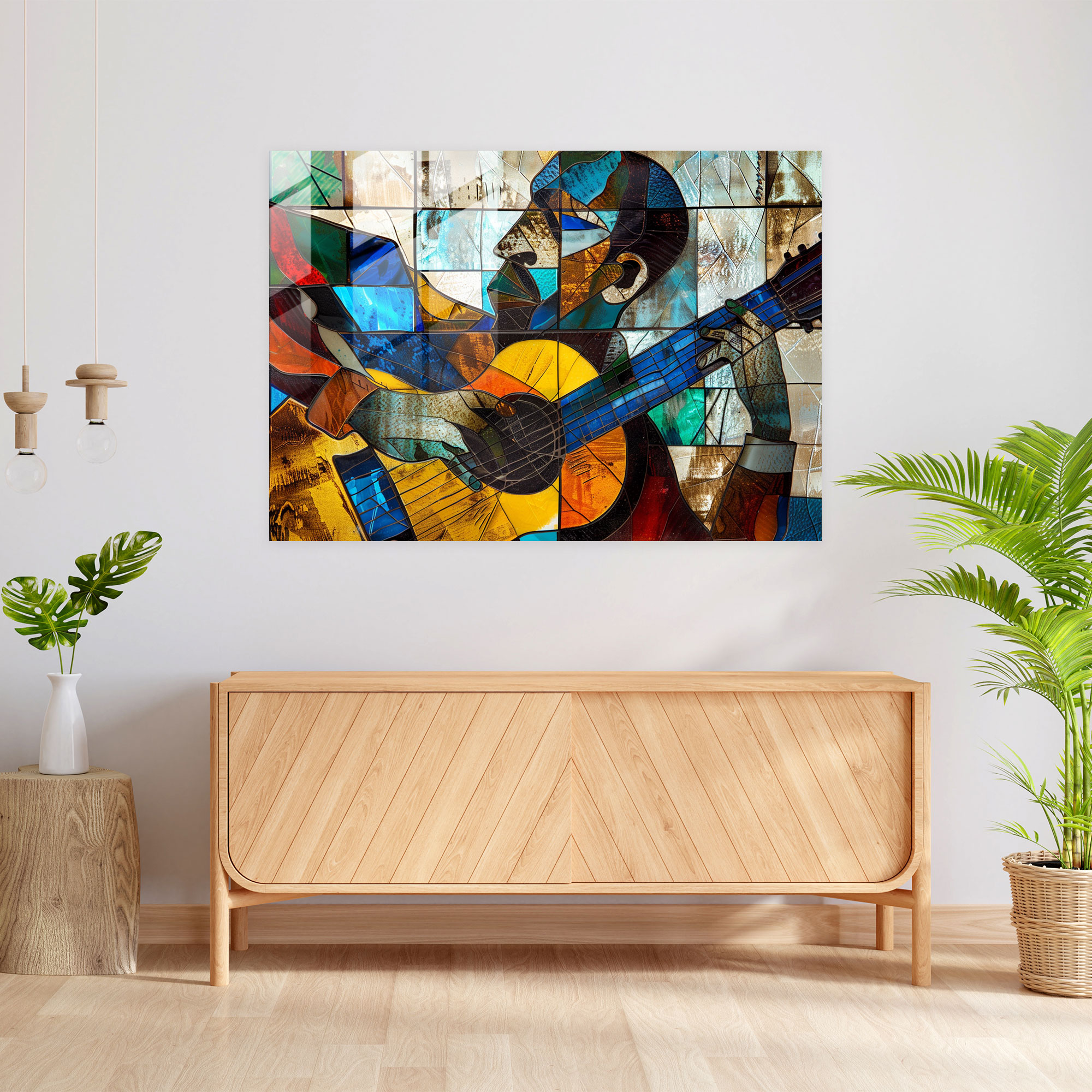 Pablo Picasso Glass Wall Art Wall Decoration - Pablo Picasso, Wall Decoration, Modern Art, Music