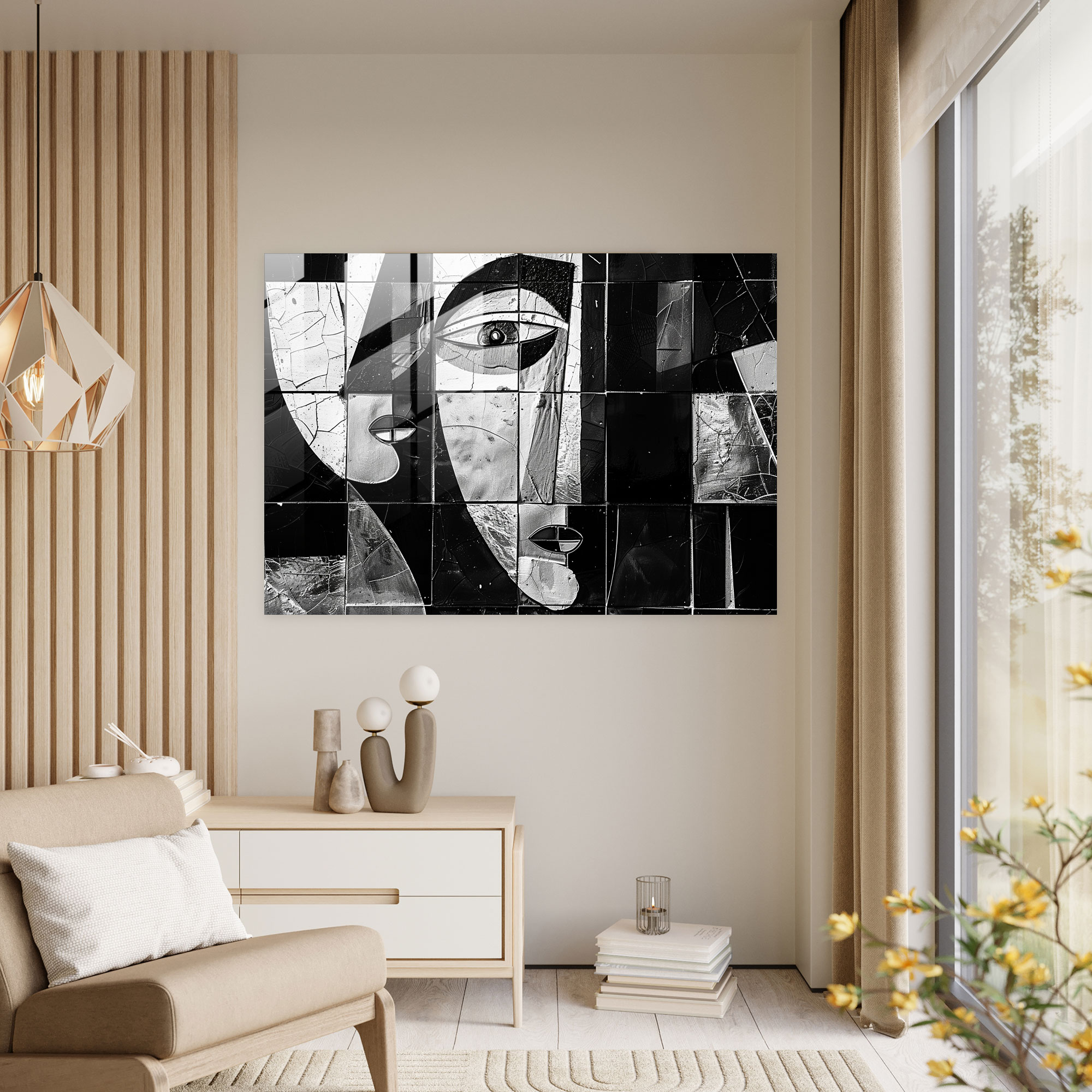 Pablo Picasso Glass Wall Art Wall Decoration - Pablo Picasso, Pablo Picasso, Black And White, Wall Decoration