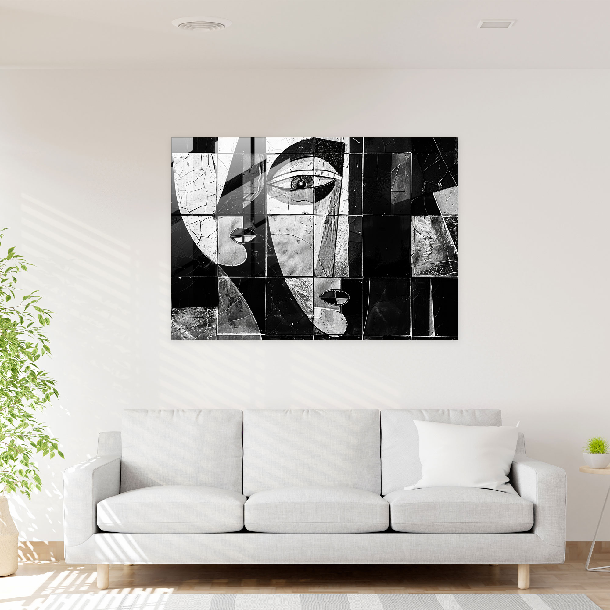 Pablo Picasso Glass Wall Art Wall Decoration - Pablo Picasso, Pablo Picasso, Black And White, Wall Decoration