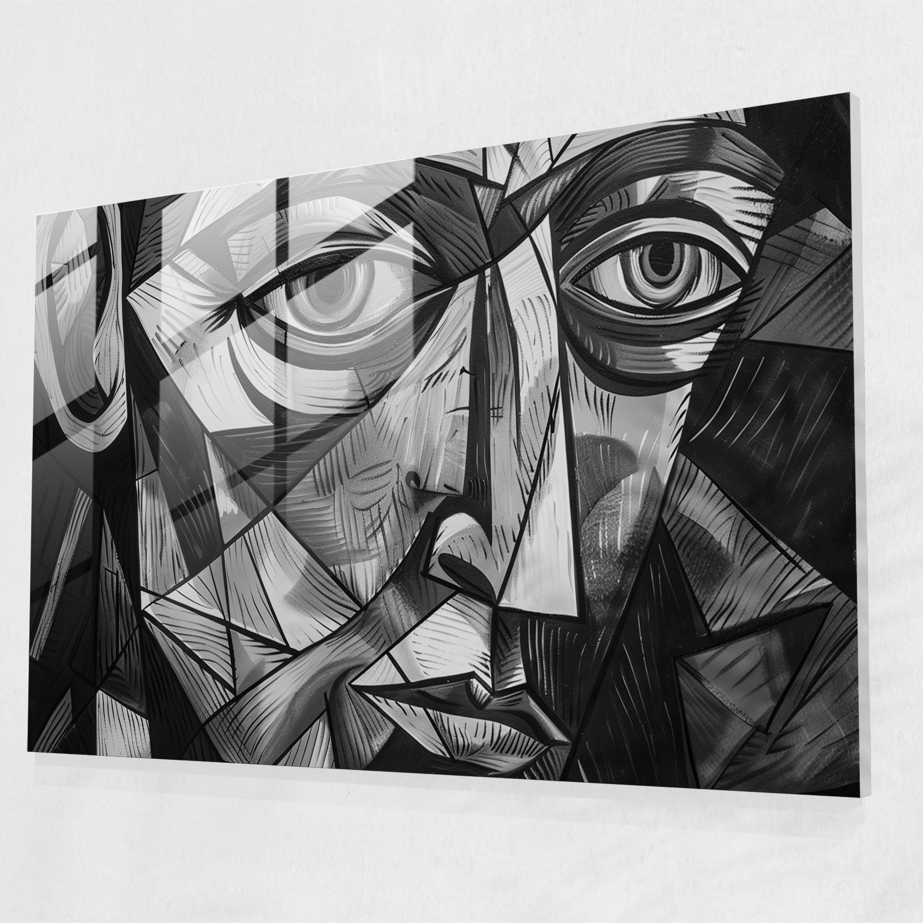 Pablo Picasso Glass Wall Art - Cubist Portrait - Pablo Picasso, Wall Decoration, Glass Wall Art, Pablo Picasso