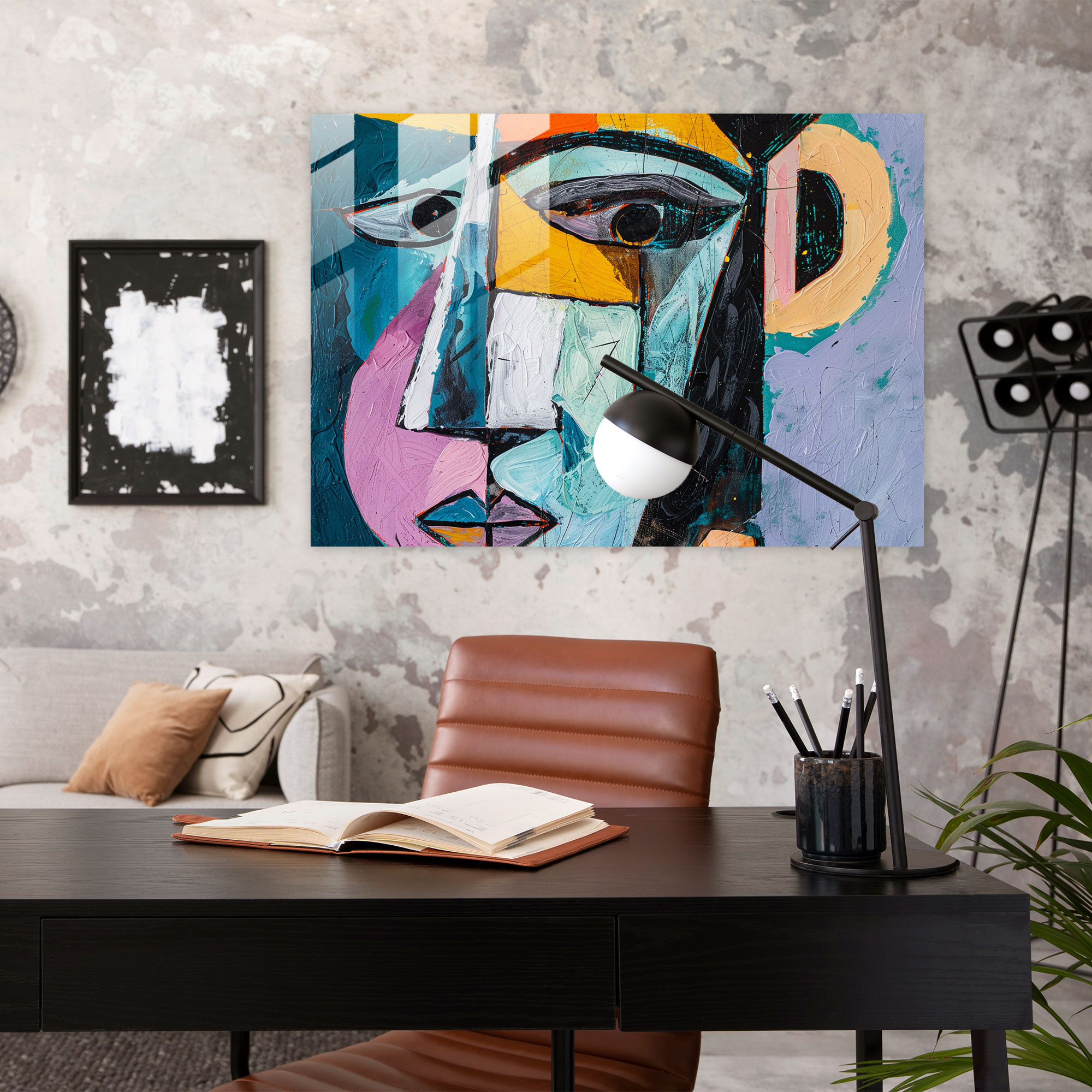 Pablo Picasso Wall Decoration - Abstract Figure - Pablo Picasso, Wall Decoration, Pablo Picasso, Glass Art