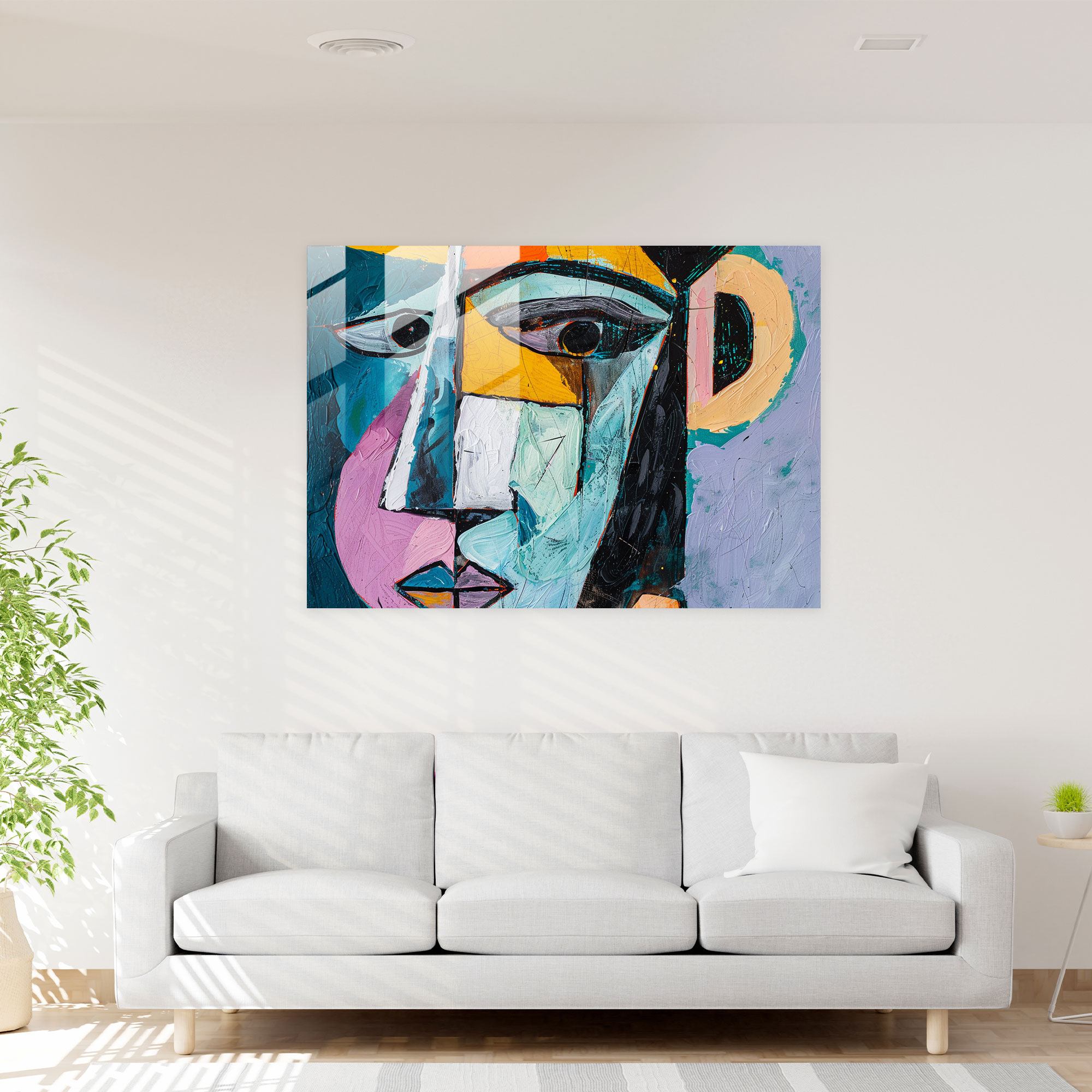 Pablo Picasso Wall Decoration - Abstract Figure - Pablo Picasso, Wall Decoration, Pablo Picasso, Glass Art