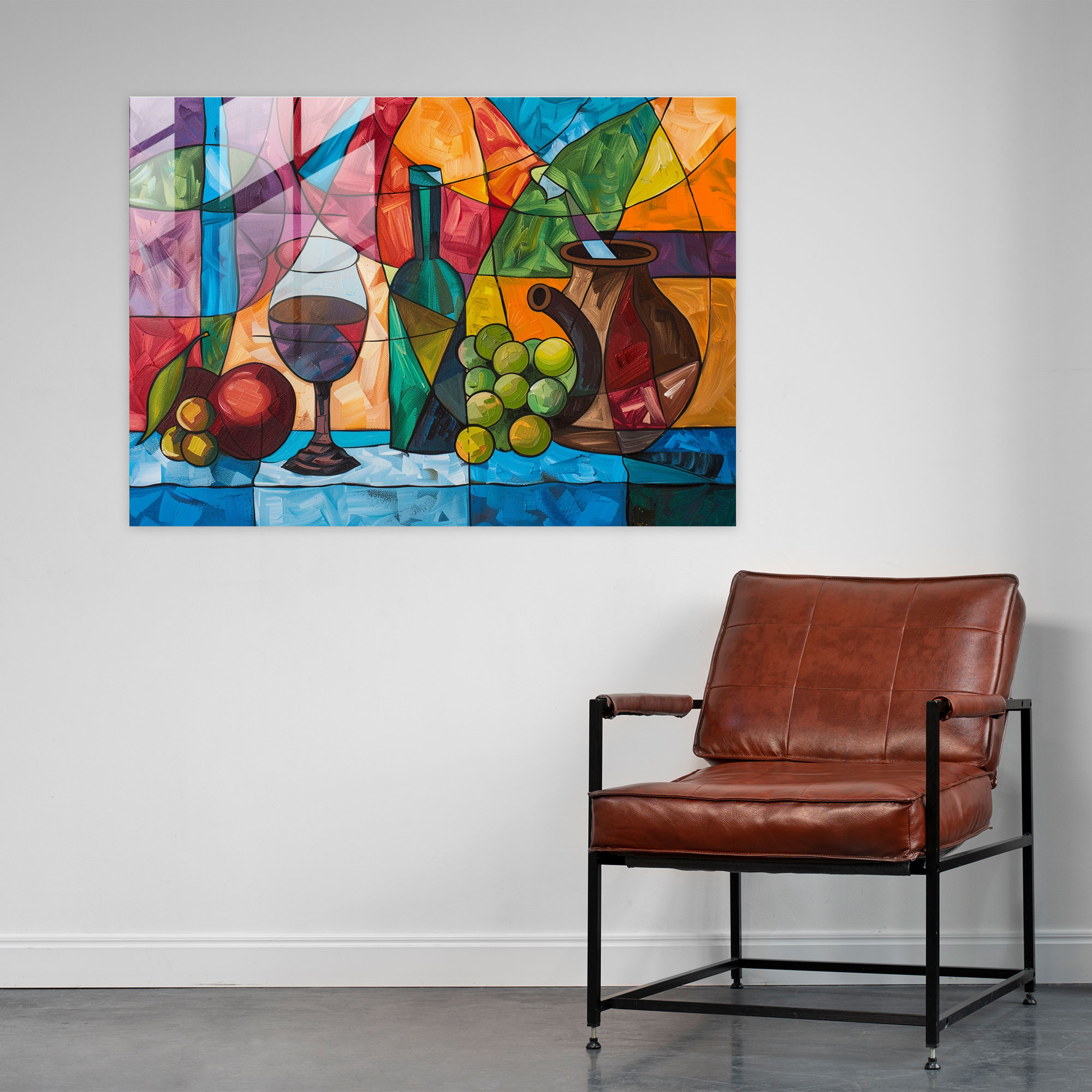 Pablo Picasso Glass Art - Cubist Still Life - Pablo Picasso, Glass Art, Home Decoration, Modern Art