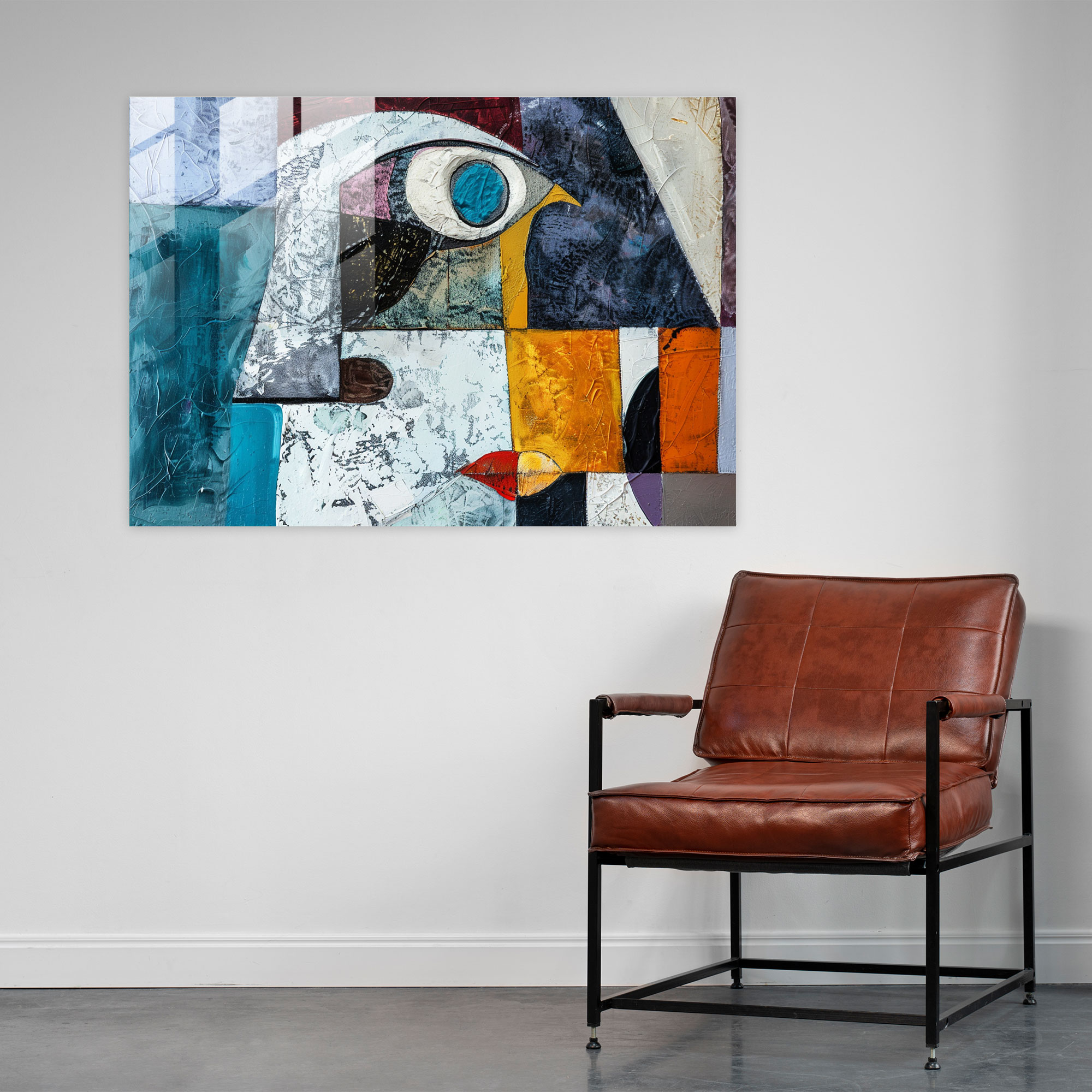 Pablo Picasso Glass Print - Abstract Composition - Pablo Picasso, Home Decoration, Modern Art, Glass Print
