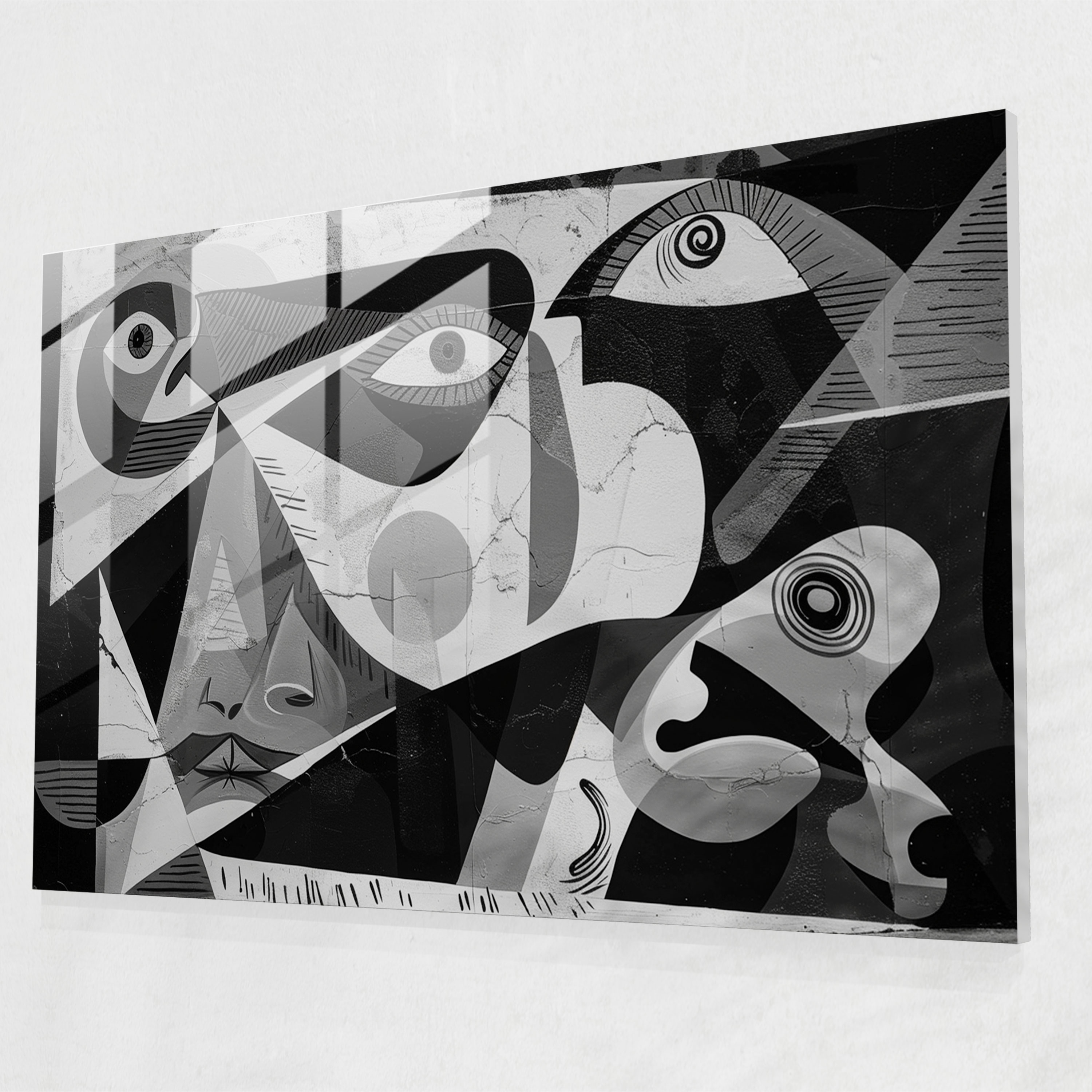 Pablo Picasso Glass Wall Art - Geometric Shapes - Pablo Picasso, Geometric Shapes, Pablo Picasso, Glass Wall Art