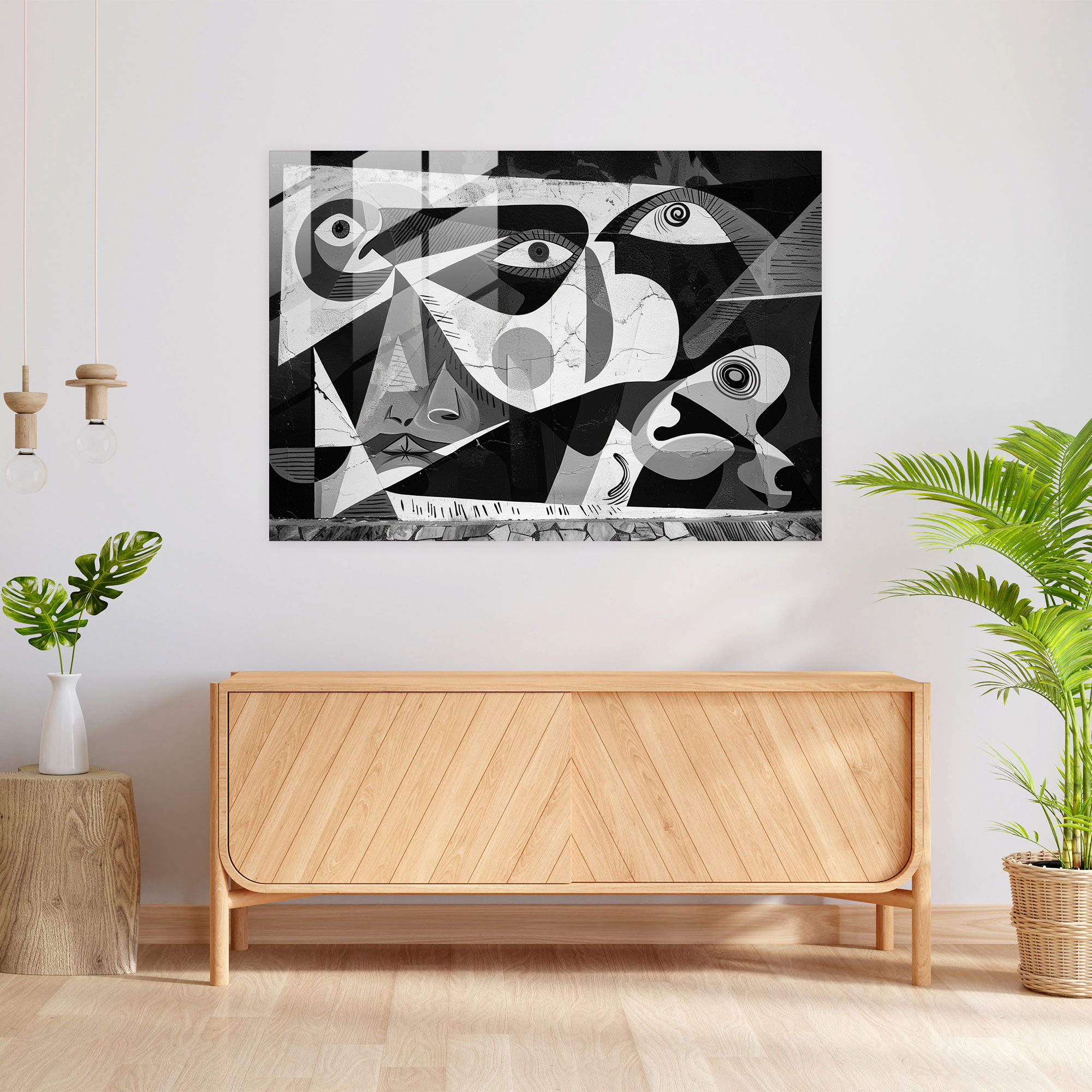 Pablo Picasso Glass Wall Art - Geometric Shapes - Pablo Picasso, Geometric Shapes, Pablo Picasso, Glass Wall Art