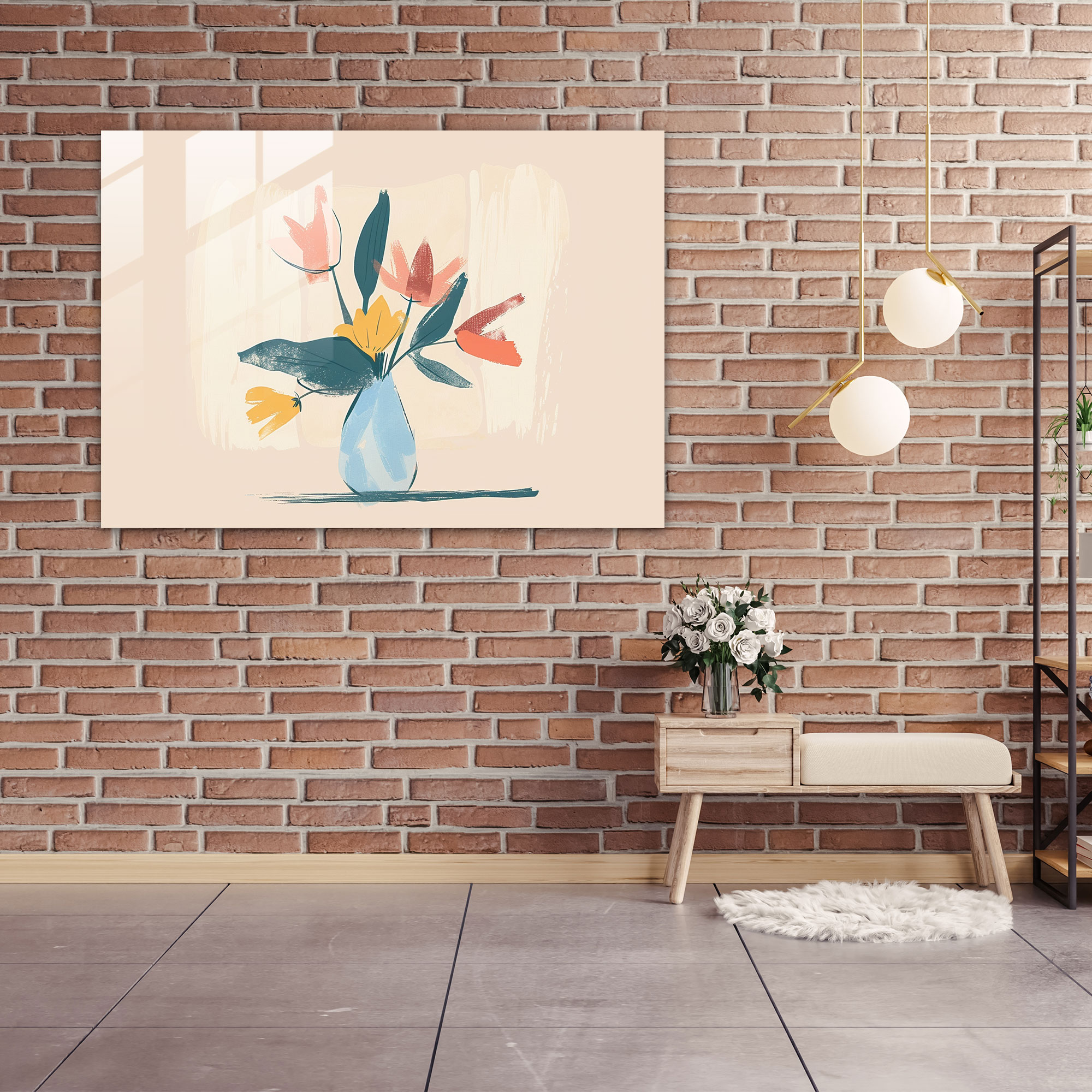Pablo Picasso Wall Decoration - Flower Vase - Pablo Picasso, Flower Vase, Wall Decoration, Minimalist Art