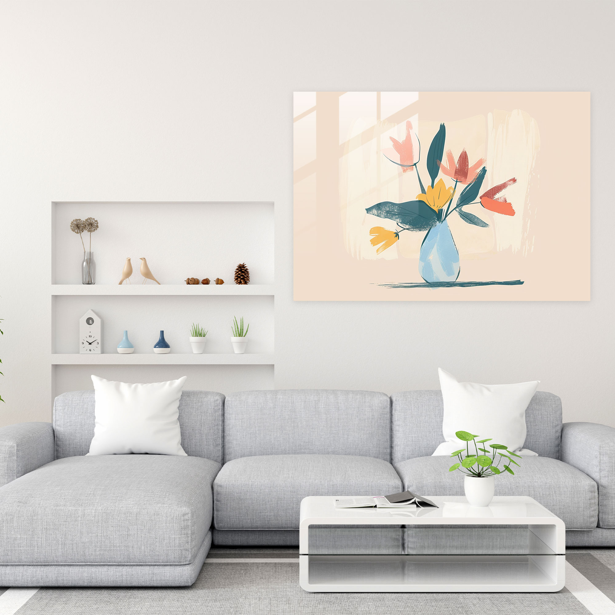 Pablo Picasso Wall Decoration - Flower Vase - Pablo Picasso, Flower Vase, Wall Decoration, Minimalist Art