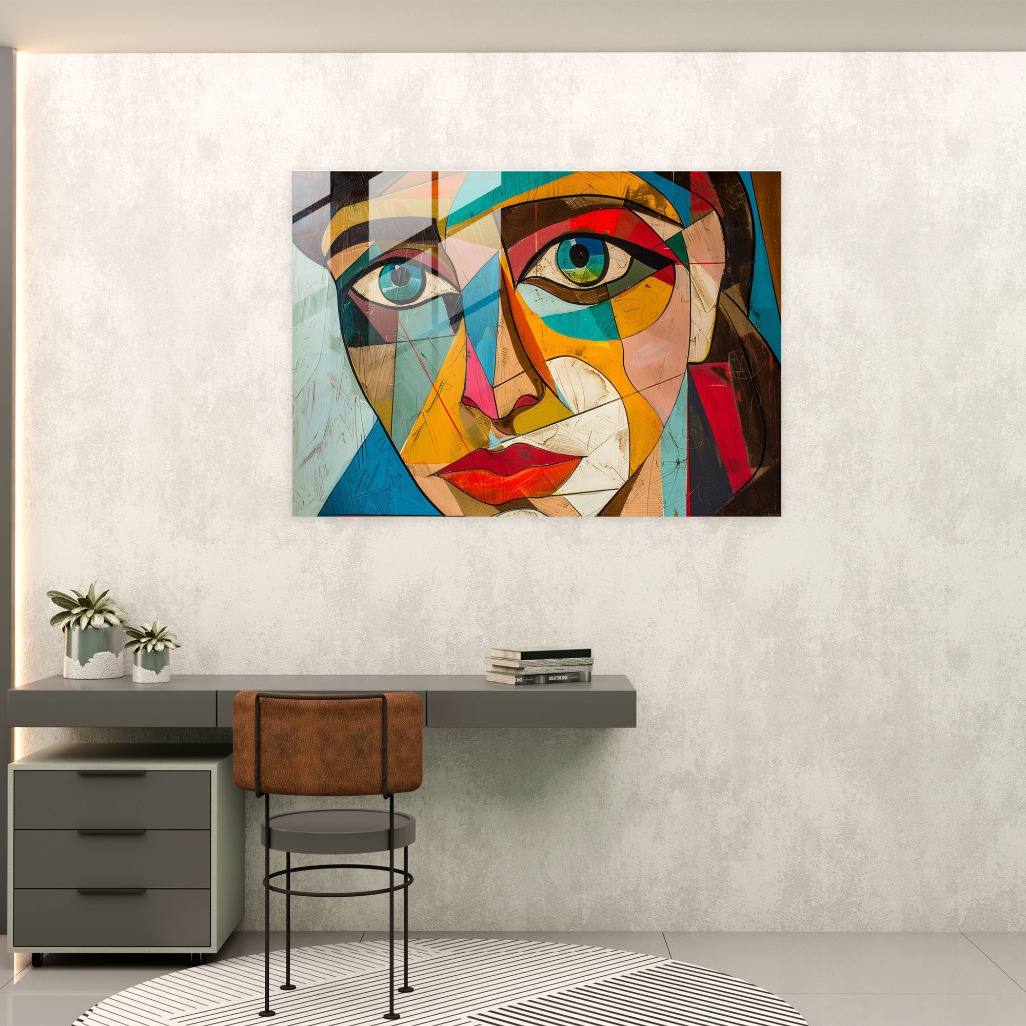 Pablo Picasso Glass Print - Abstract Shapes - Pablo Picasso, Wall Decoration, Glass Wall Art, Modern Art
