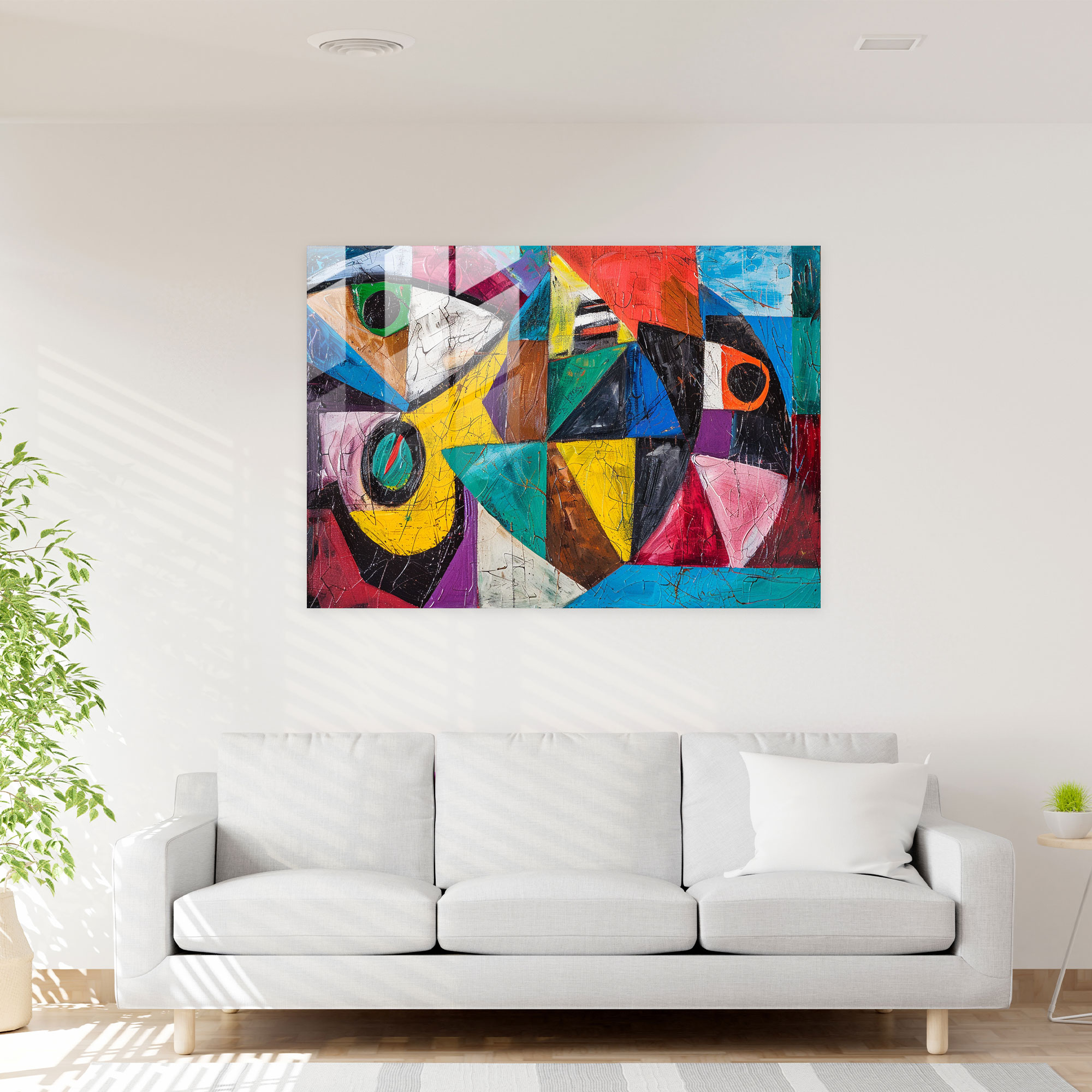 Pablo Picasso Glass Wall Art - Abstract Composition - Pablo Picasso, Glass Art, Wall Decoration, Glass Wall Art