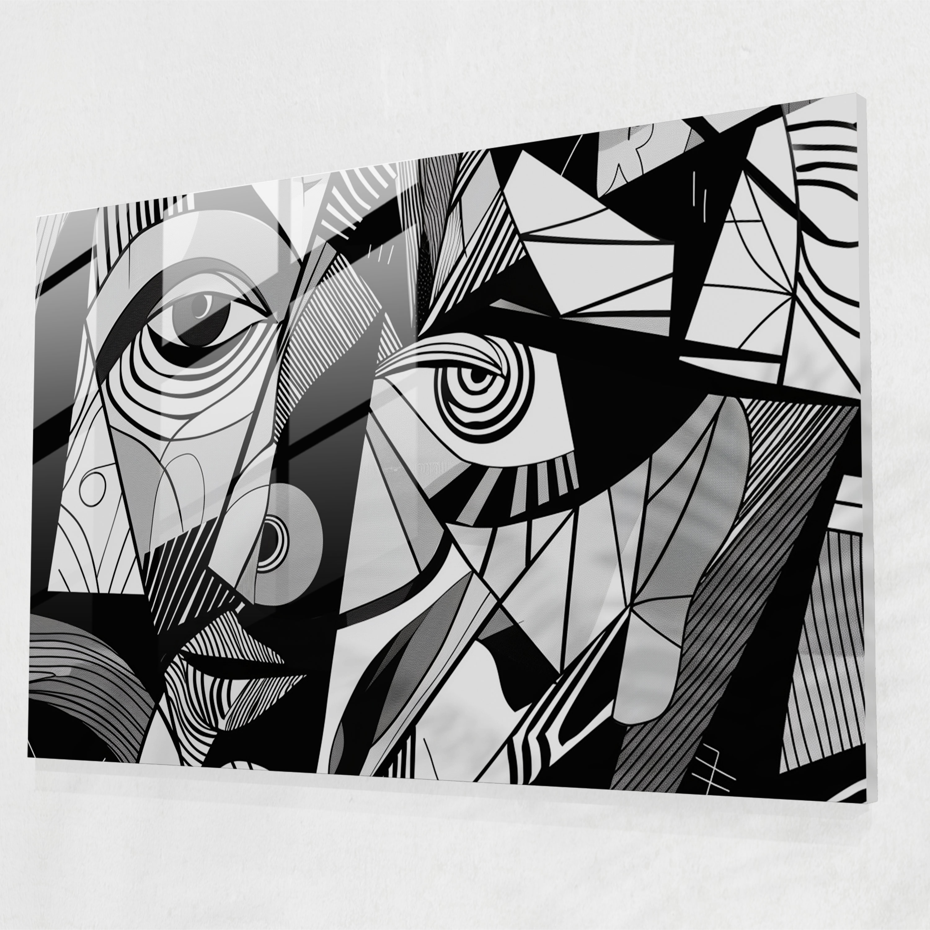 Pablo Picasso Wall Decoration - Monochrome Abstract - Pablo Picasso, Modern Art, Glass Print, Pablo Picasso