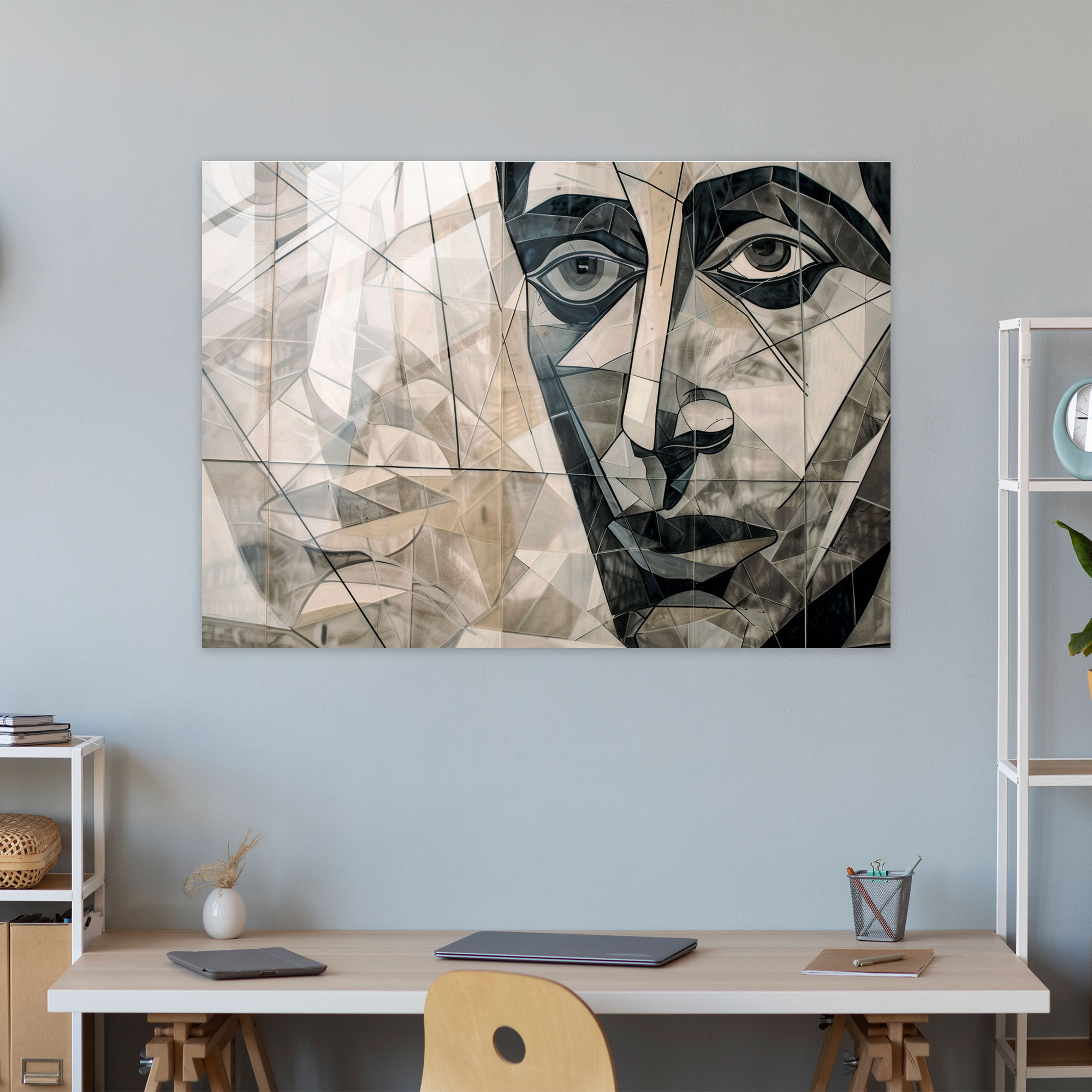 Pablo Picasso Glass Wall Art - Cubist Portrait - Pablo Picasso, Glass Print, Home Decoration, Modern Art