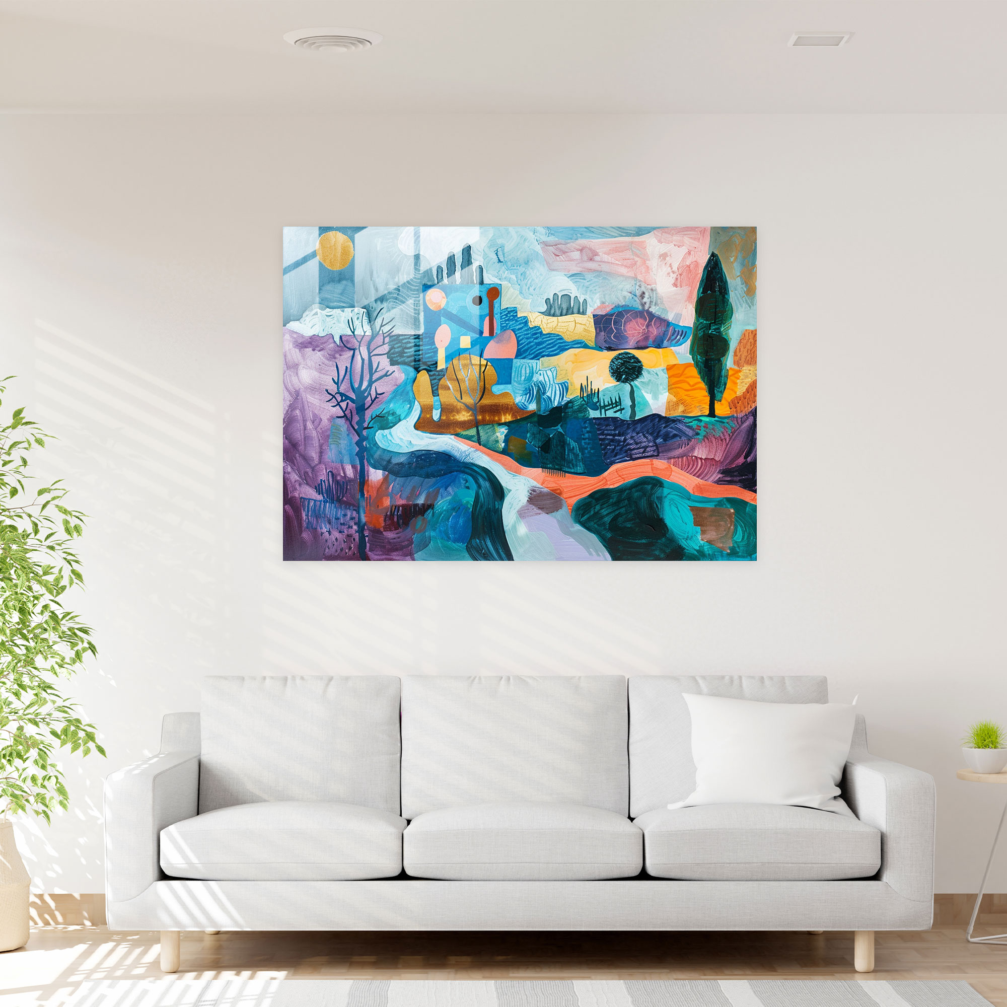 Pablo Picasso Home Decoration - Surreal Landscape - Pablo Picasso, Glass Art, Modern Art, Glass Wall Art