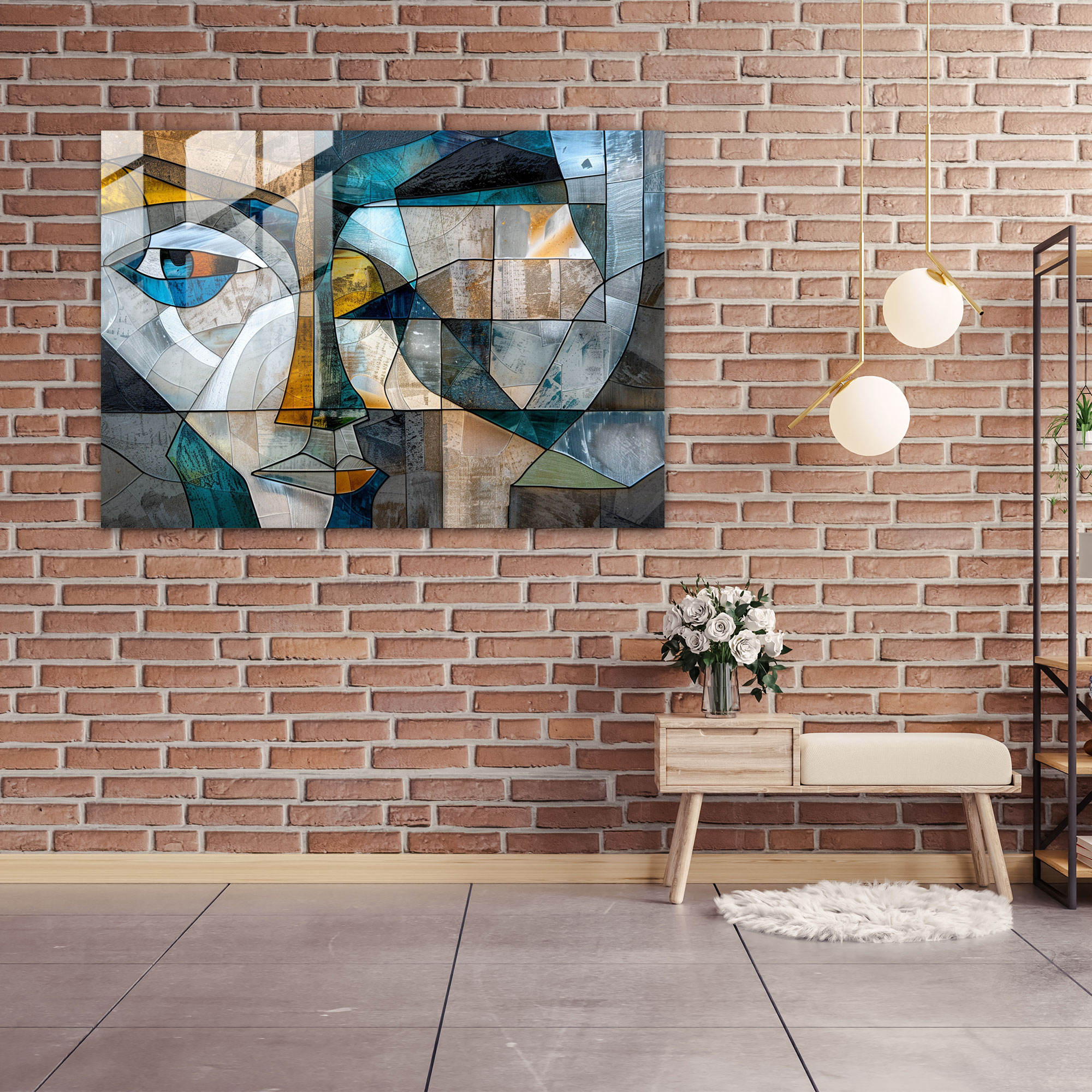Pablo Picasso Glass Wall Art - Cubist Cityscape - Pablo Picasso, Cityscape, Pablo Picasso, Glass Print