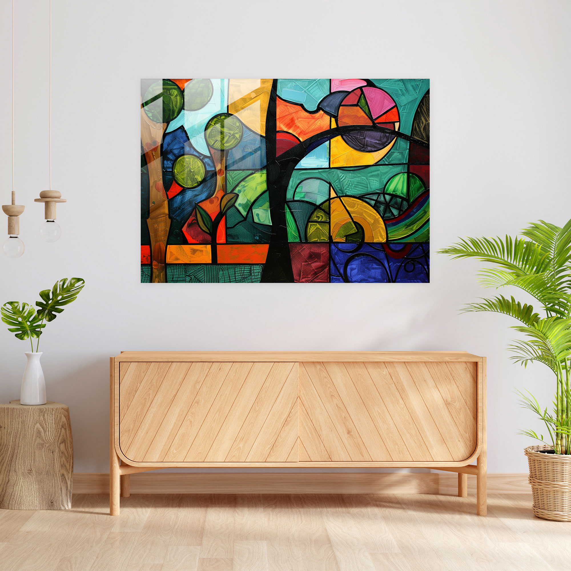Pablo Picasso Glass Print - Abstract Landscape - Pablo Picasso, Bold Colors, Pablo Picasso, Abstract