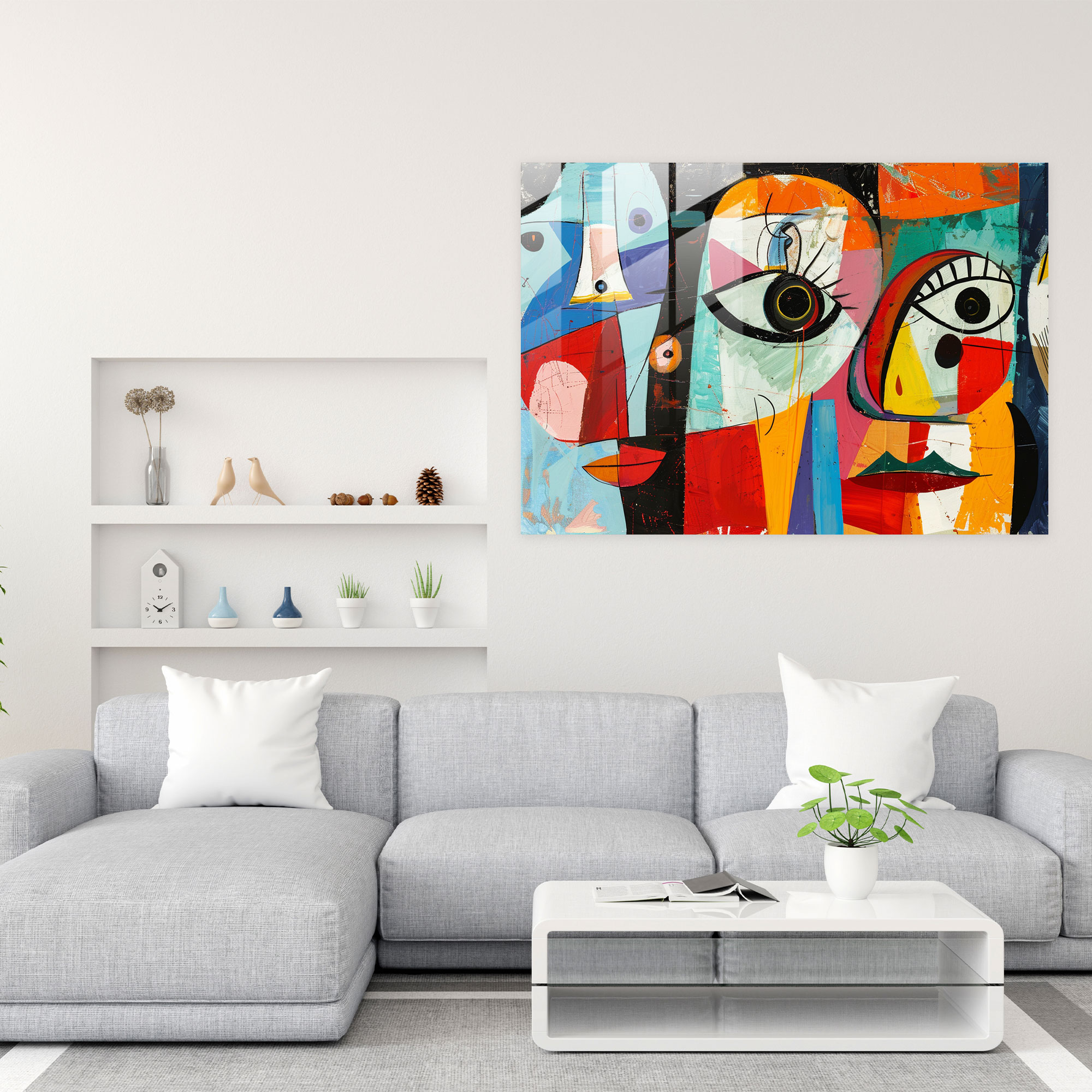 Pablo Picasso Glass Wall Art - Playful Shapes - Pablo Picasso, Design, Pablo Picasso, Playful