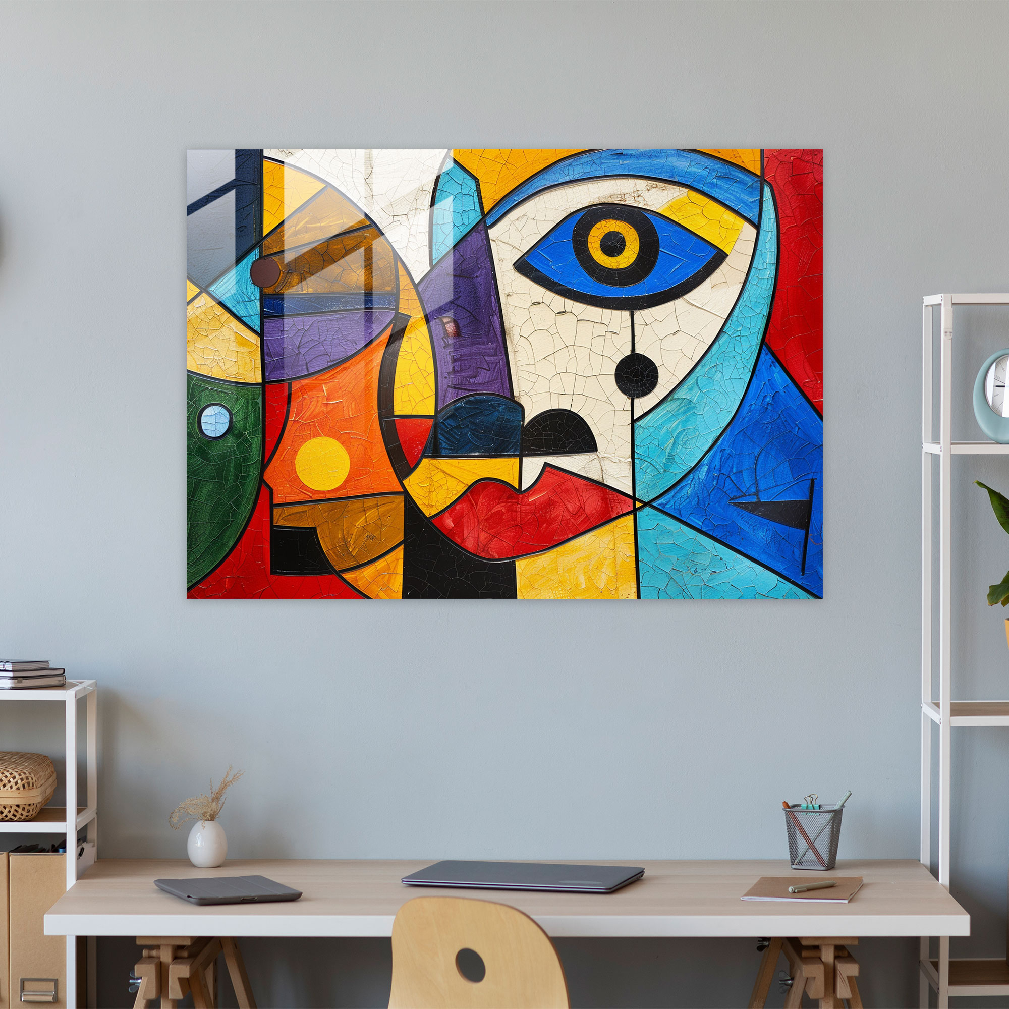 Pablo Picasso Glass Print - Pablo Picasso, Wall Decoration, Home Decoration, Glass Art