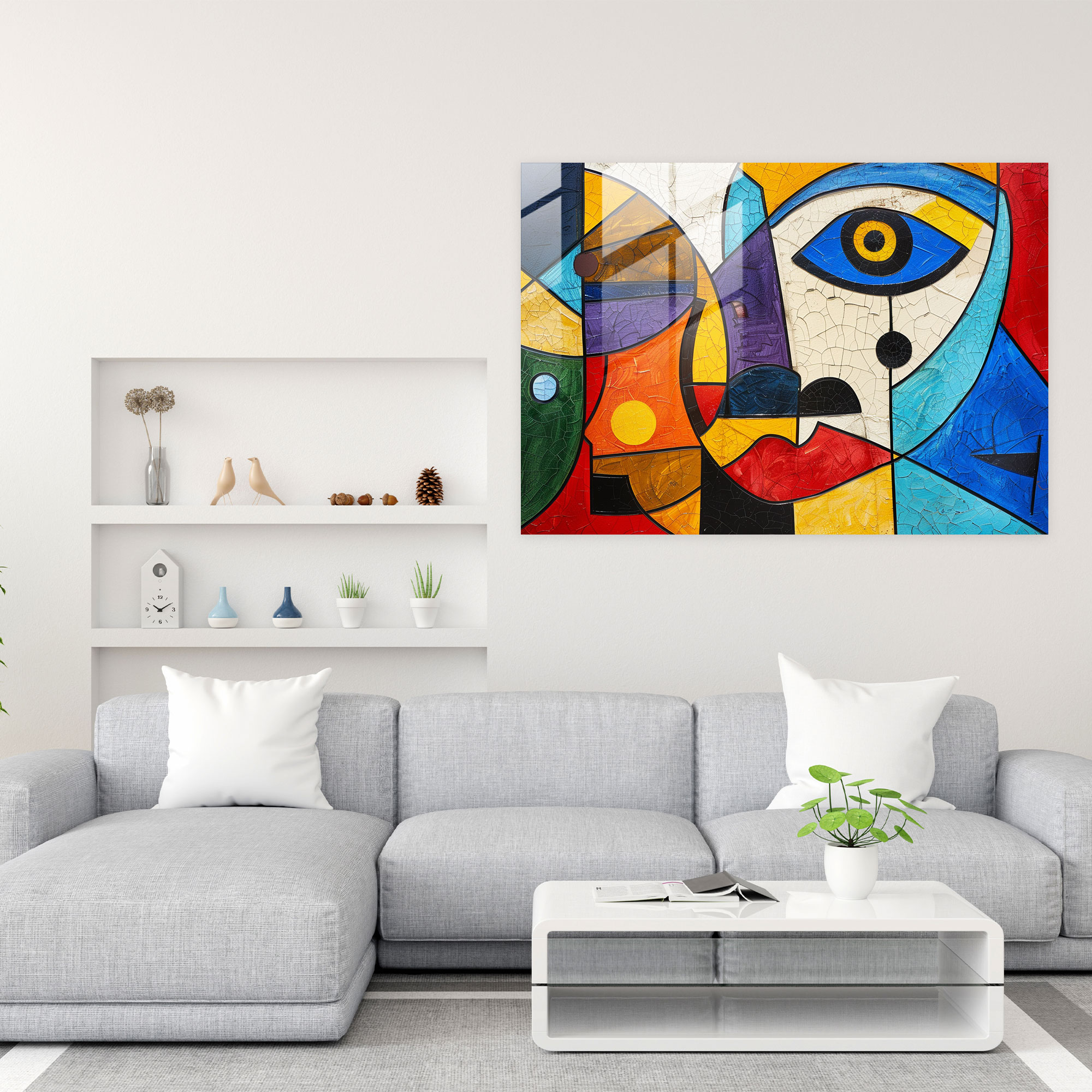Pablo Picasso Glass Print - Pablo Picasso, Wall Decoration, Home Decoration, Glass Art