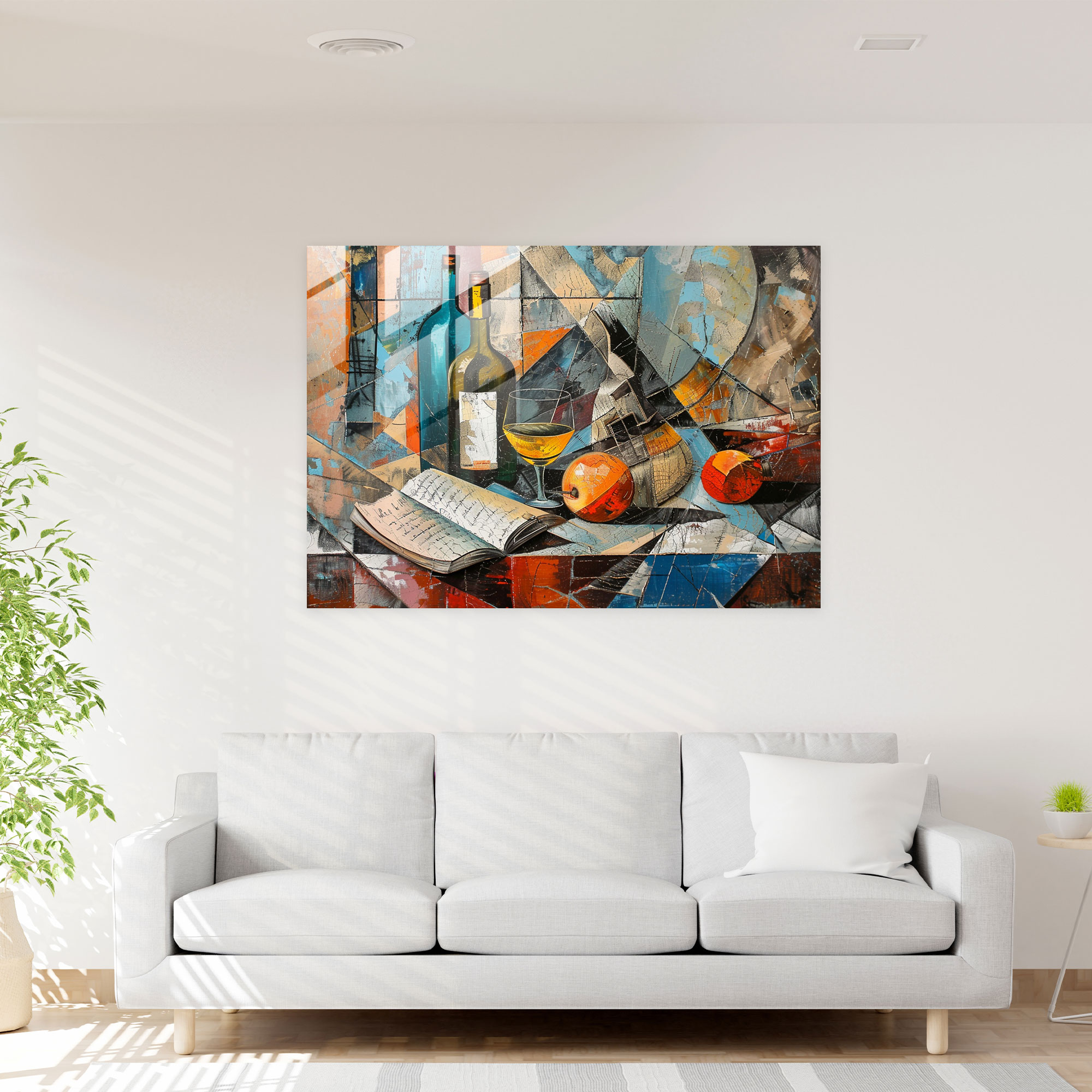 Pablo Picasso Glass Print - Pablo Picasso, Cubism, Modern Art, Glass Print
