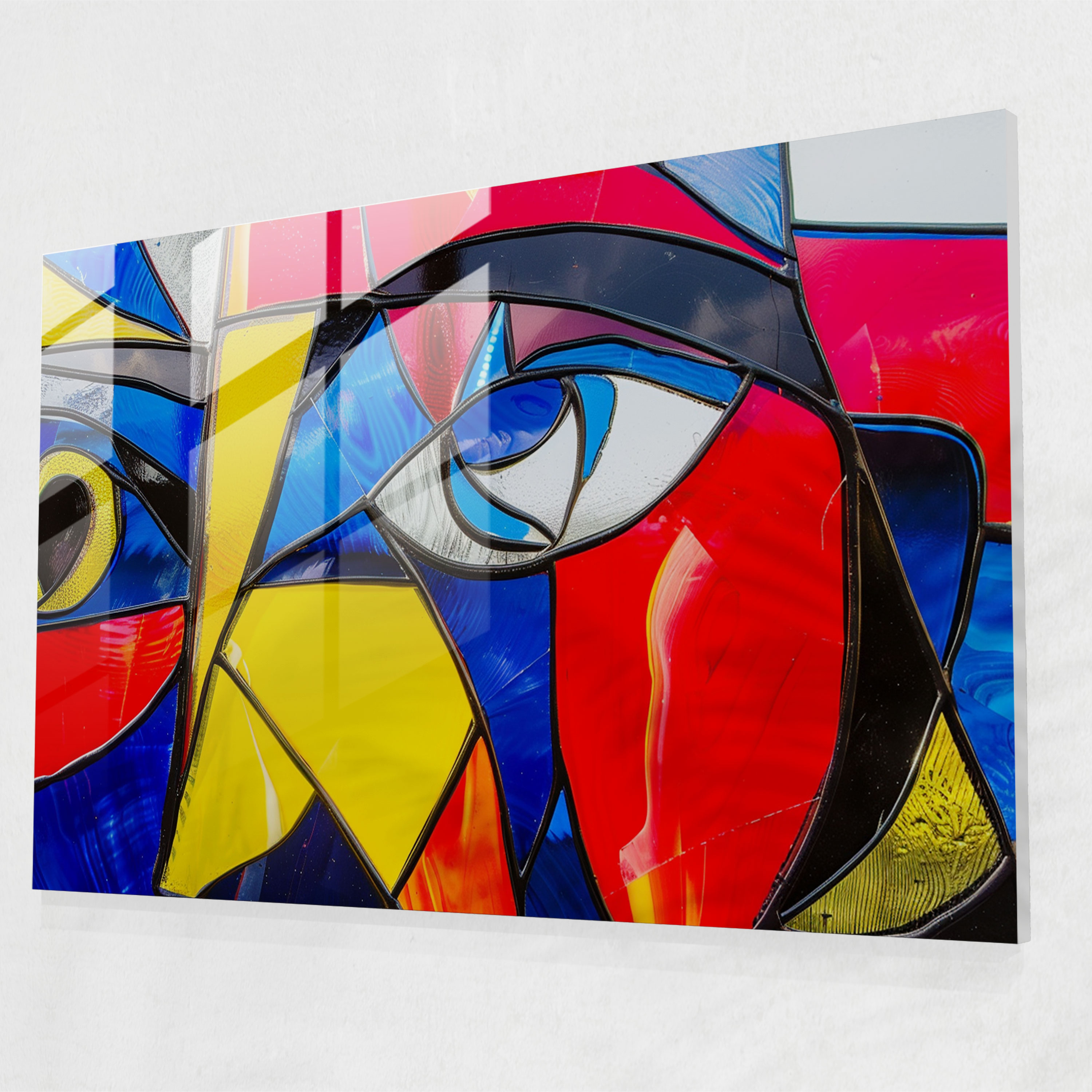 Pablo Picasso Glass Art - Bold Shapes - Pablo Picasso, Pablo Picasso, Abstract Art, Glass Art