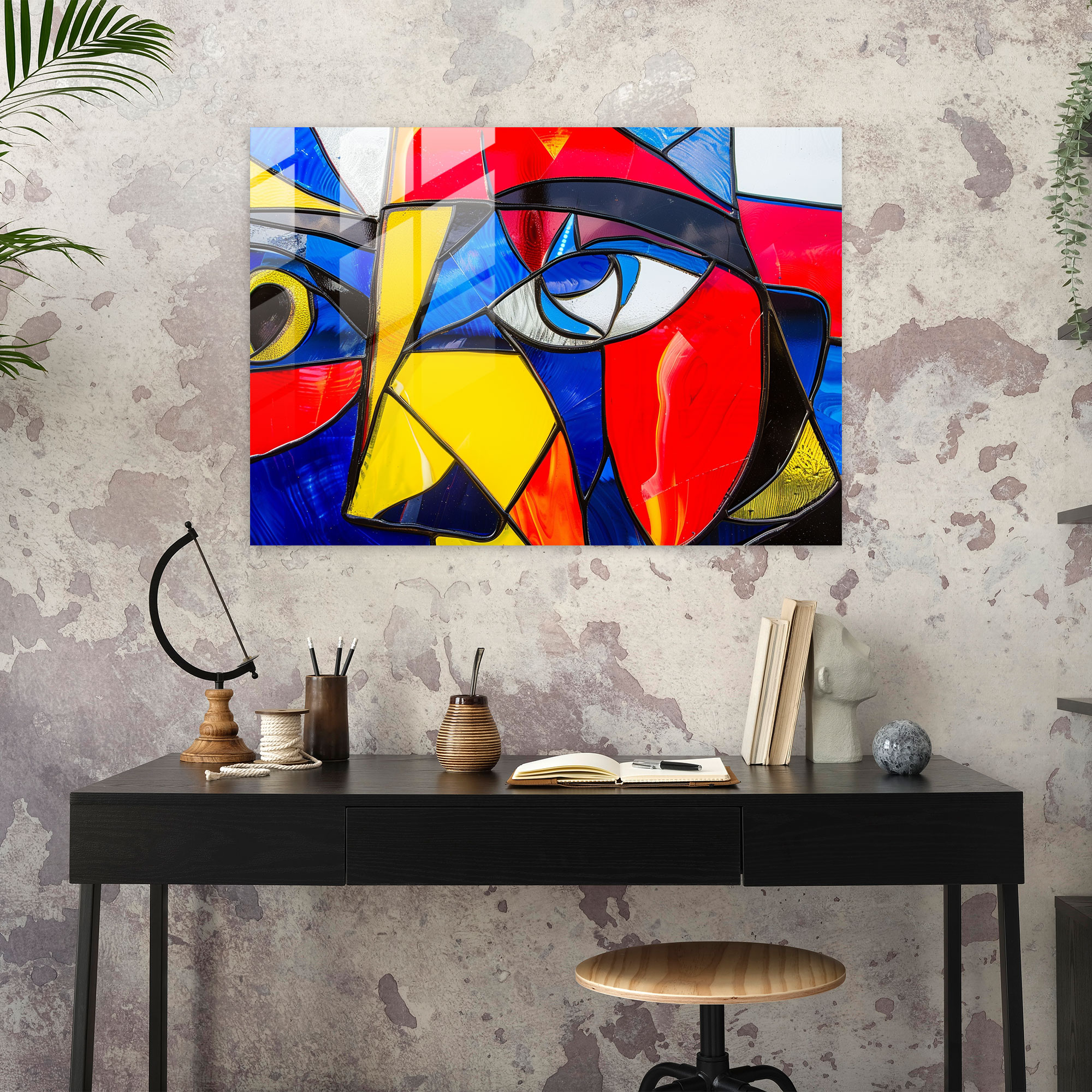Pablo Picasso Glass Art - Bold Shapes - Pablo Picasso, Pablo Picasso, Abstract Art, Glass Art