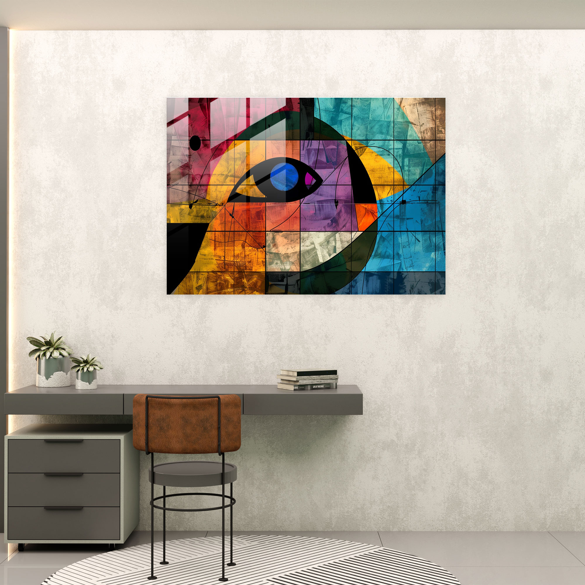 Pablo Picasso Abstract Glass Print - Pablo Picasso, Glass Wall Art, Pablo Picasso, Modern Art