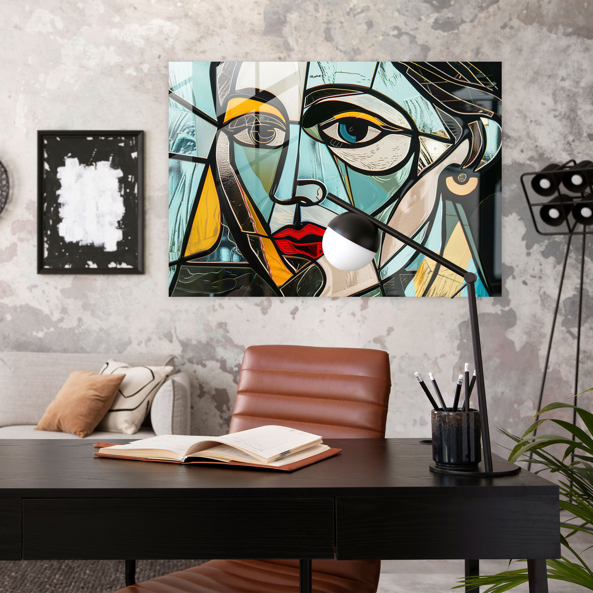 Pablo Picasso Cubist Glass Print - Pablo Picasso, Wall Decoration, Modern Art, Cubist Art