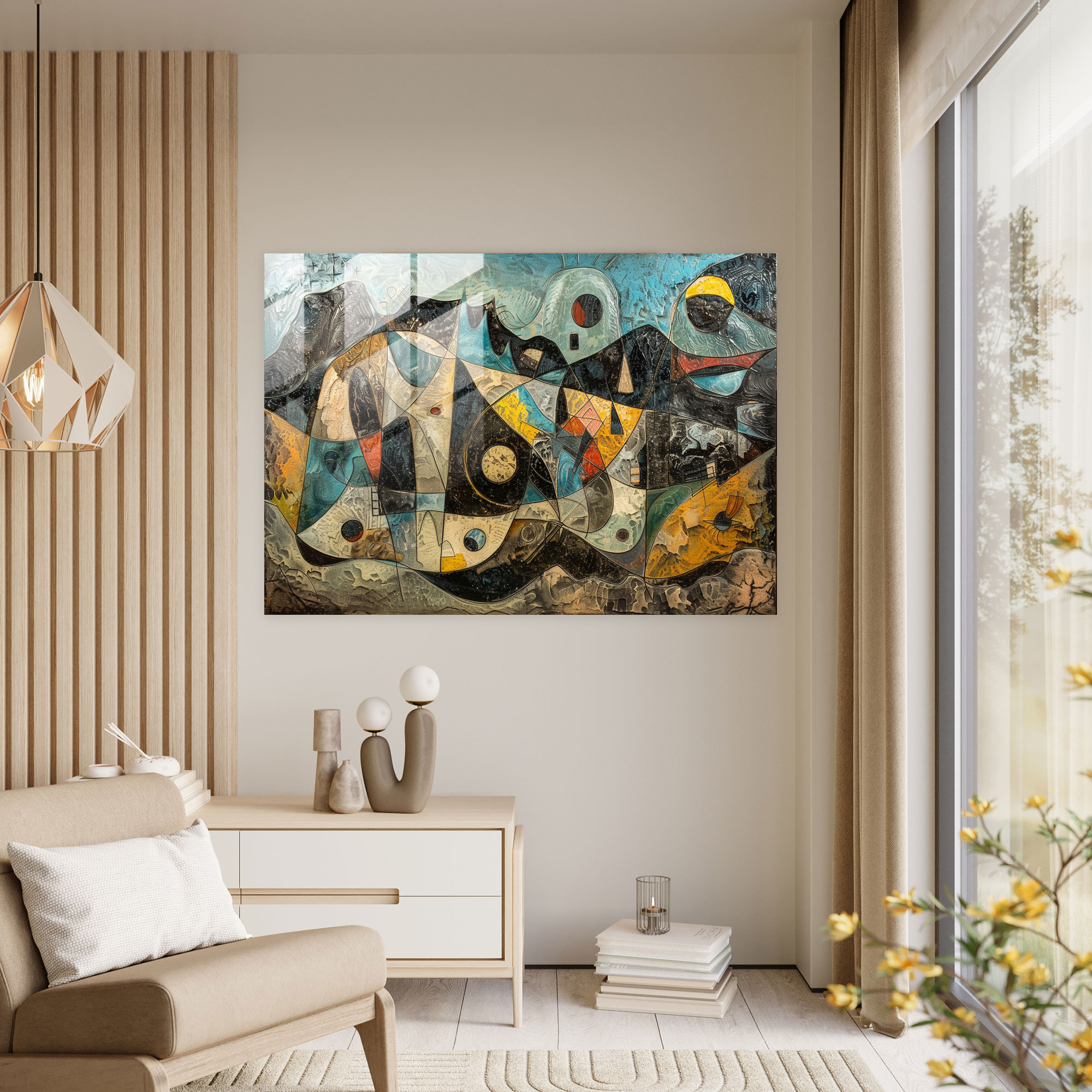 Pablo Picasso Surreal Glass Wall Art - Pablo Picasso, Modern Art, Glass Wall Art, Home Decoration