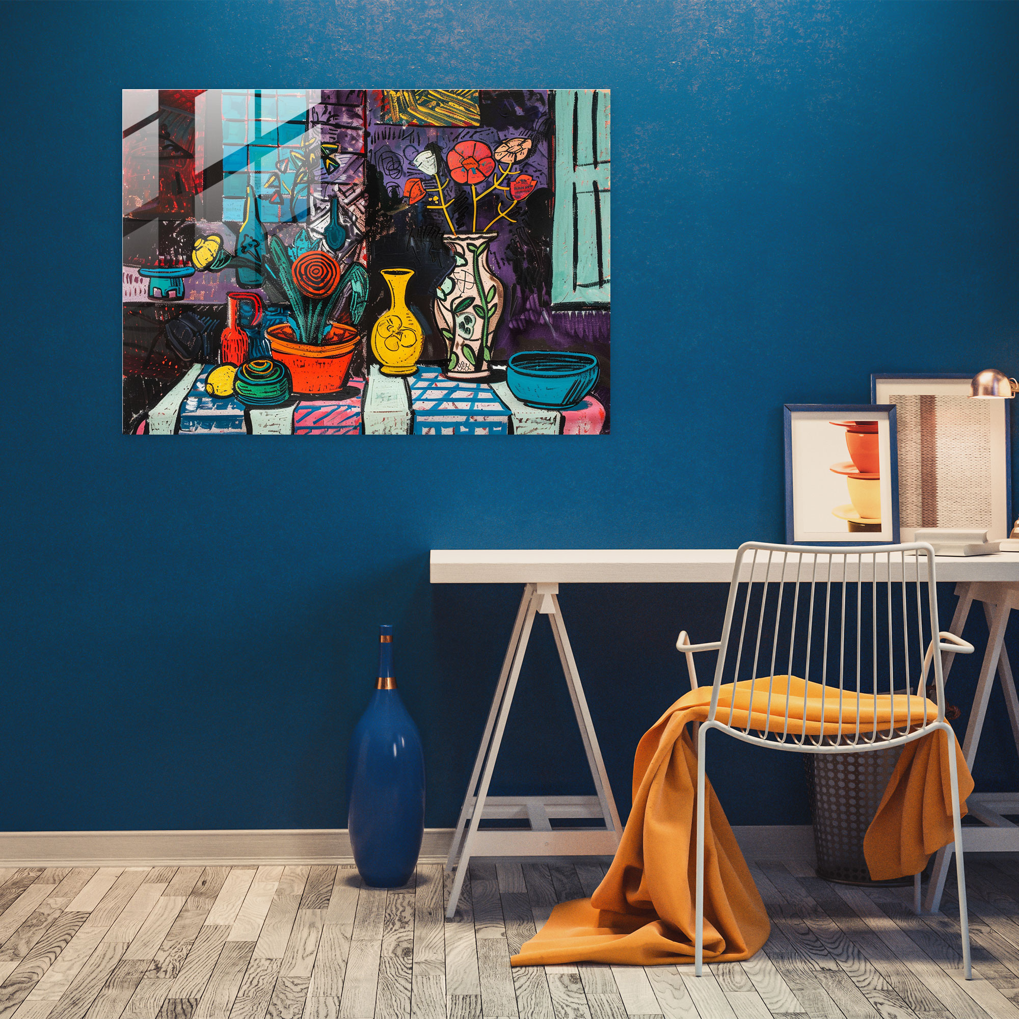 Pablo Picasso Still Life Glass Decoration - Pablo Picasso, Home Decoration, Still Life Composition, Glass Art